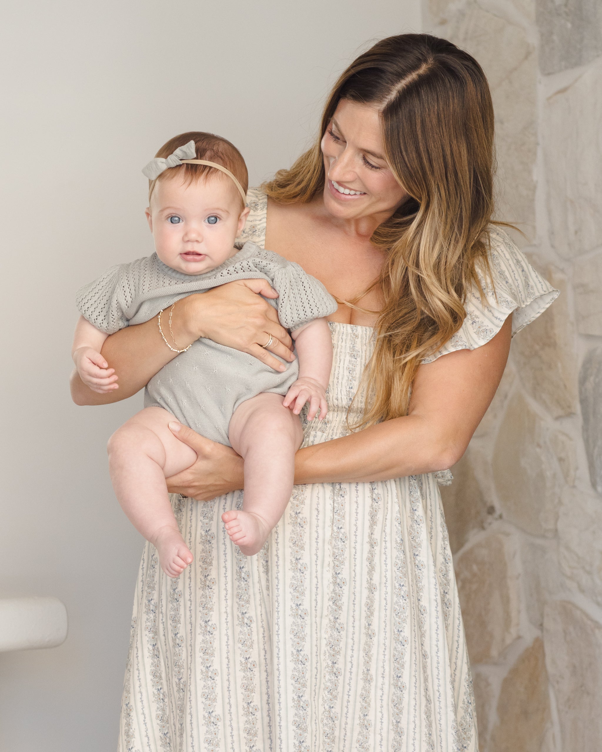 Pointelle Knit Romper Sage - Rylee + Cru | Kids Clothes | Trendy Baby Clothes | Modern Infant Outfits |