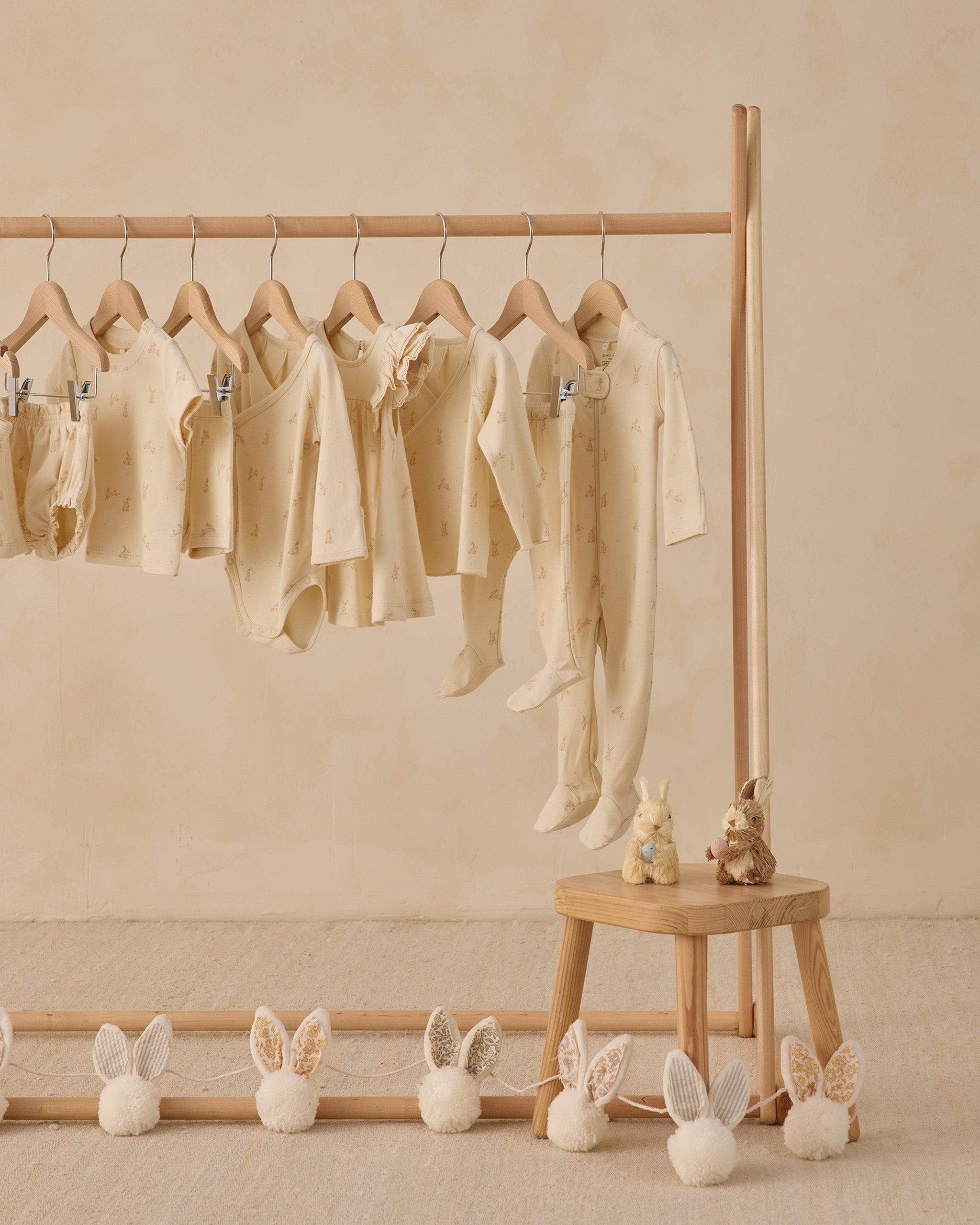 Zip Long Sleeve Sleeper Footie Bunnies - Rylee + Cru | Kids Clothes | Trendy Baby Clothes | Modern Infant Outfits |