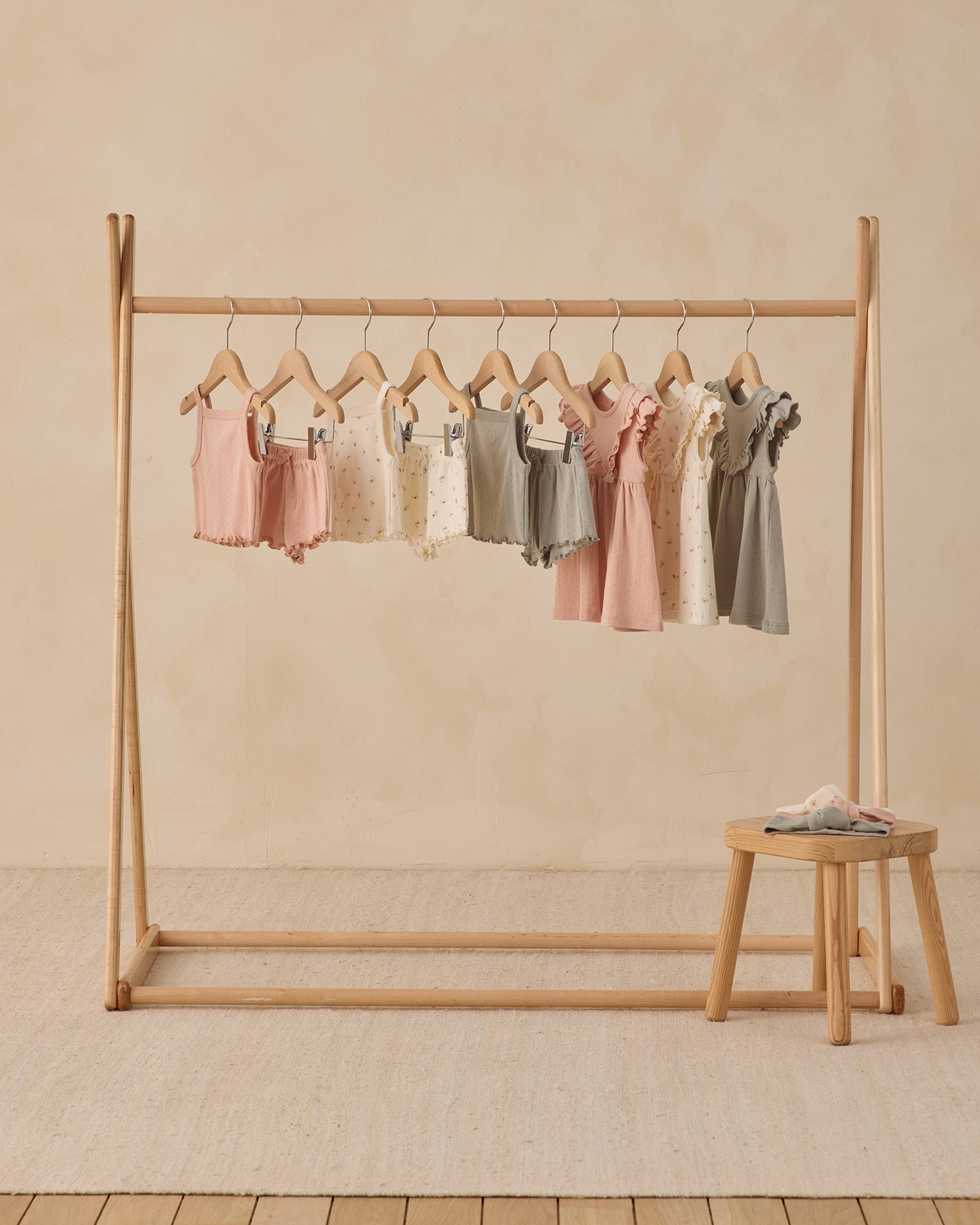 Pointelle Tank + Shortie Set Petit Fleur - Rylee + Cru | Kids Clothes | Trendy Baby Clothes | Modern Infant Outfits |