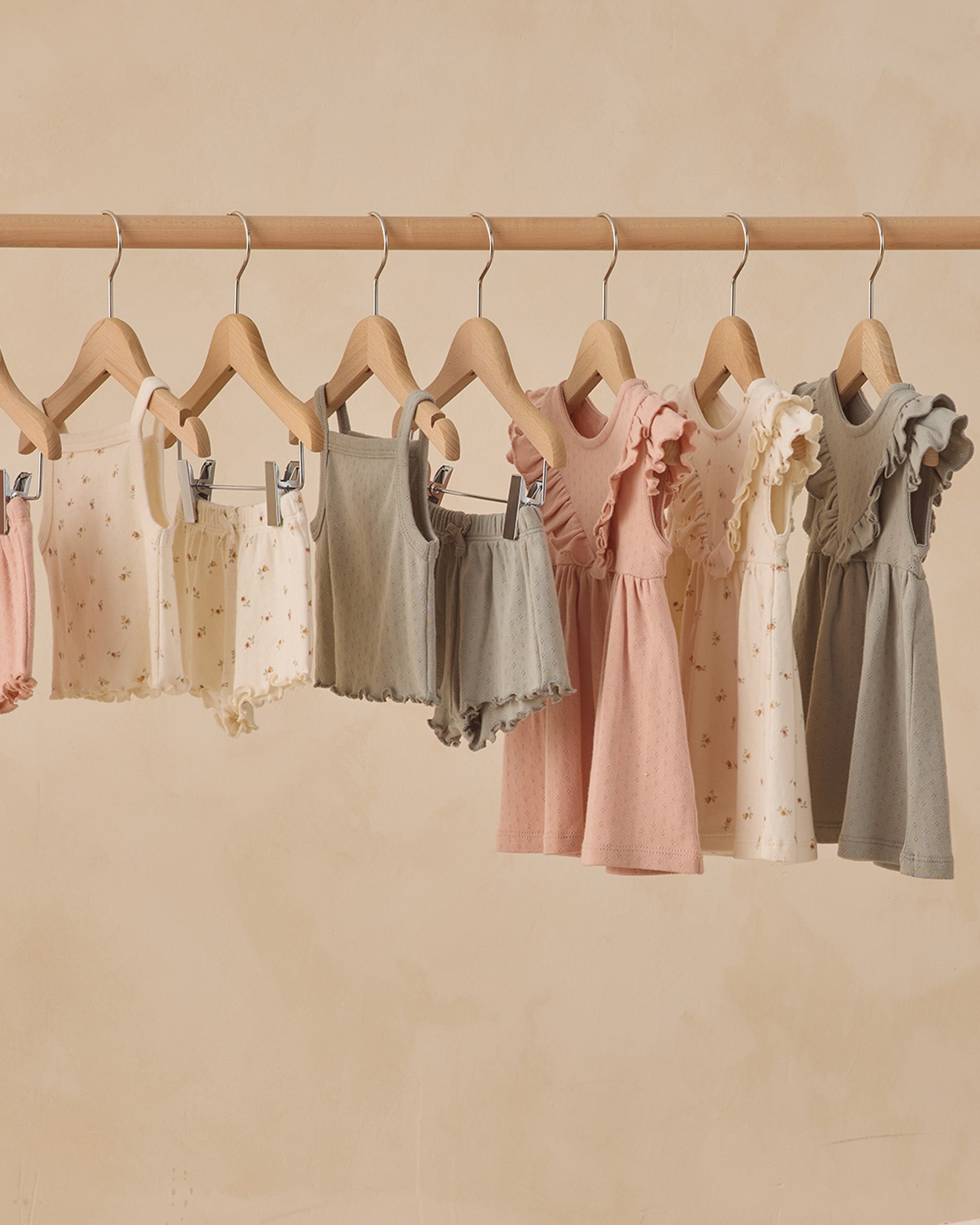 Sleeveless Ruffle V Dress Melon - Rylee + Cru | Kids Clothes | Trendy Baby Clothes | Modern Infant Outfits |