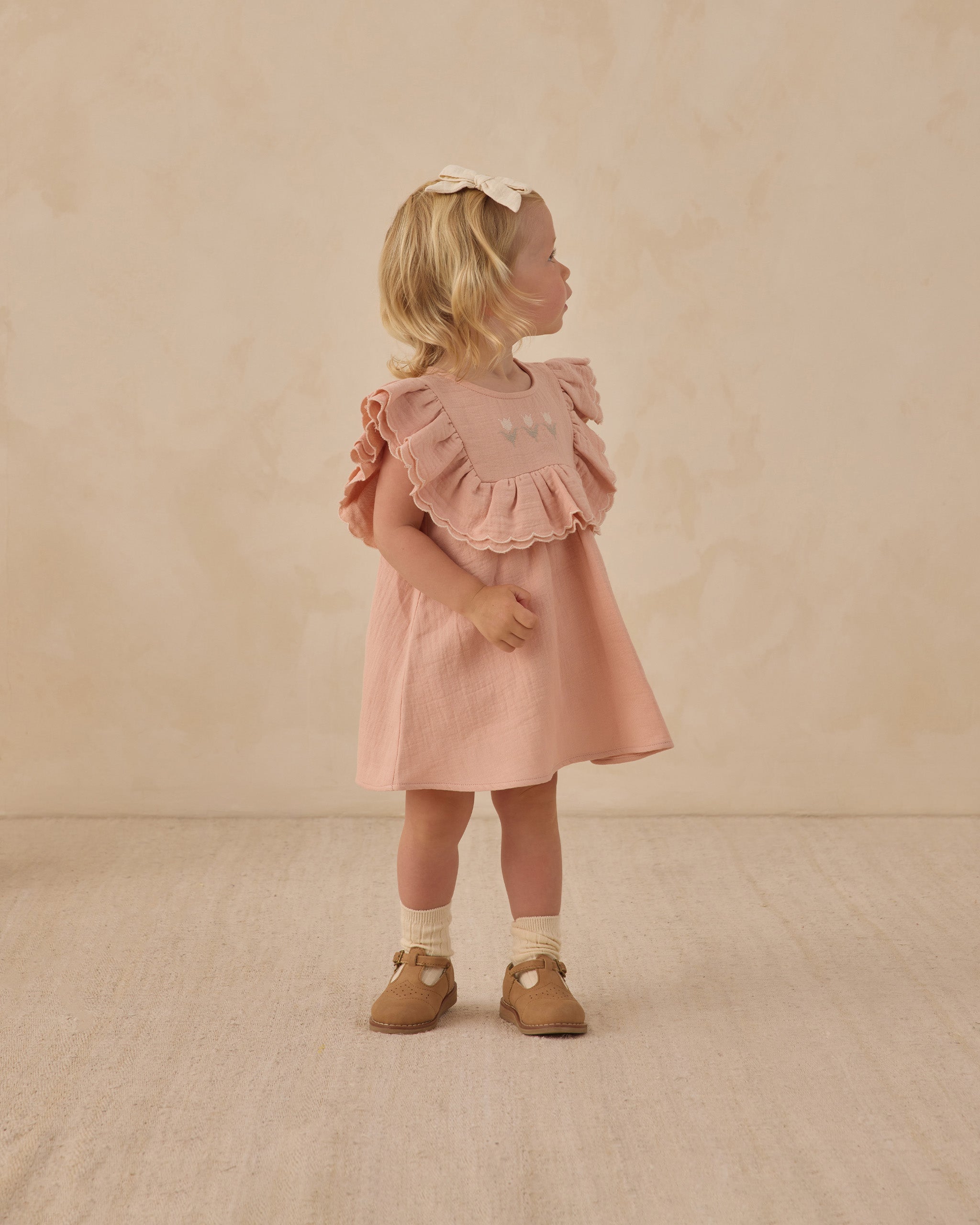 Lulu Dress Melon - Rylee + Cru | Kids Clothes | Trendy Baby Clothes | Modern Infant Outfits |