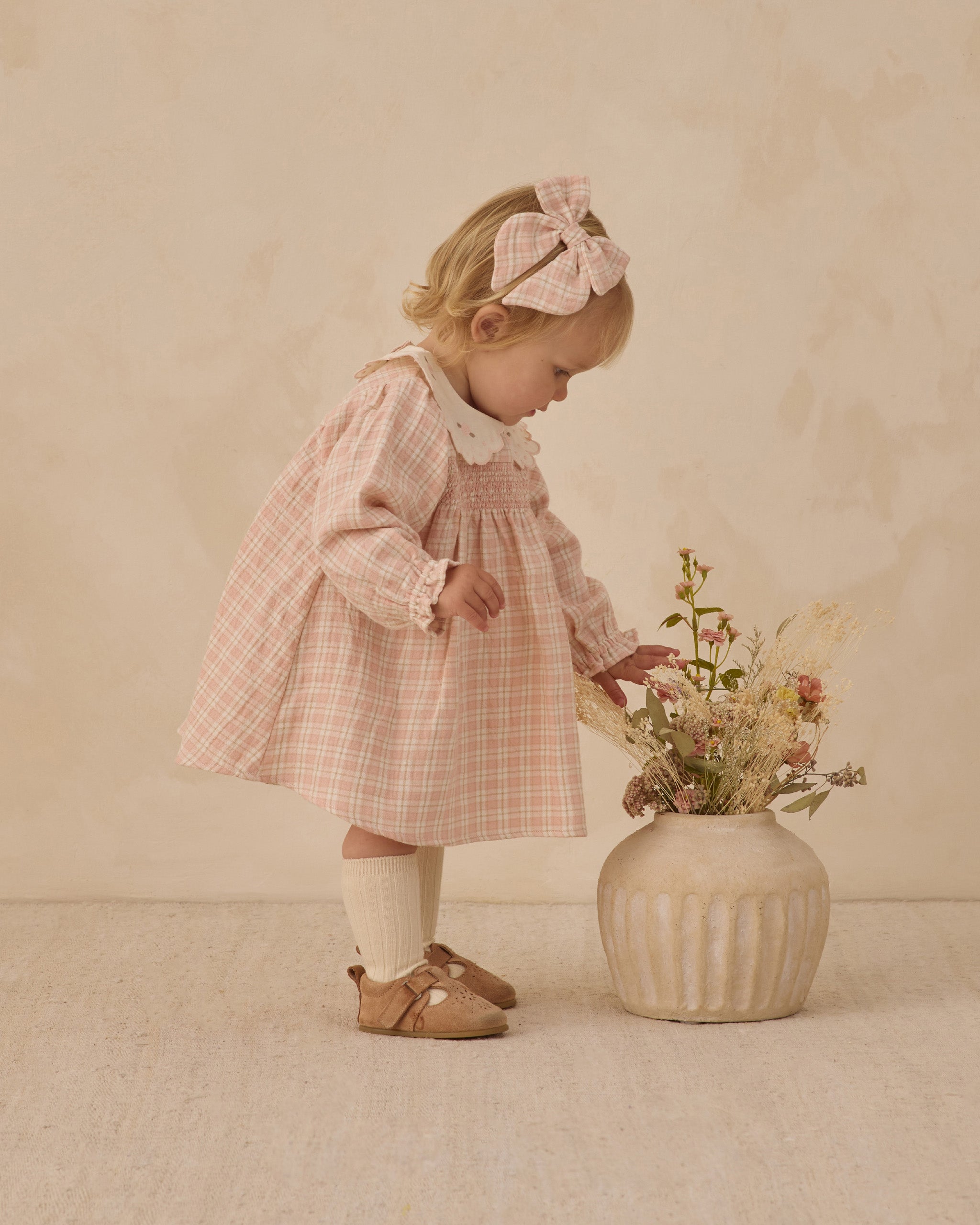 Bow Pink Plaid - Rylee + Cru | Kids Clothes | Trendy Baby Clothes | Modern Infant Outfits |