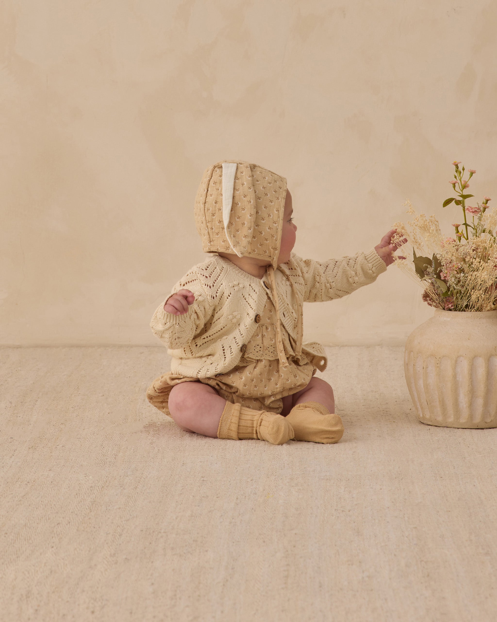 Bunny Bonnet French Flora - Rylee + Cru | Kids Clothes | Trendy Baby Clothes | Modern Infant Outfits |