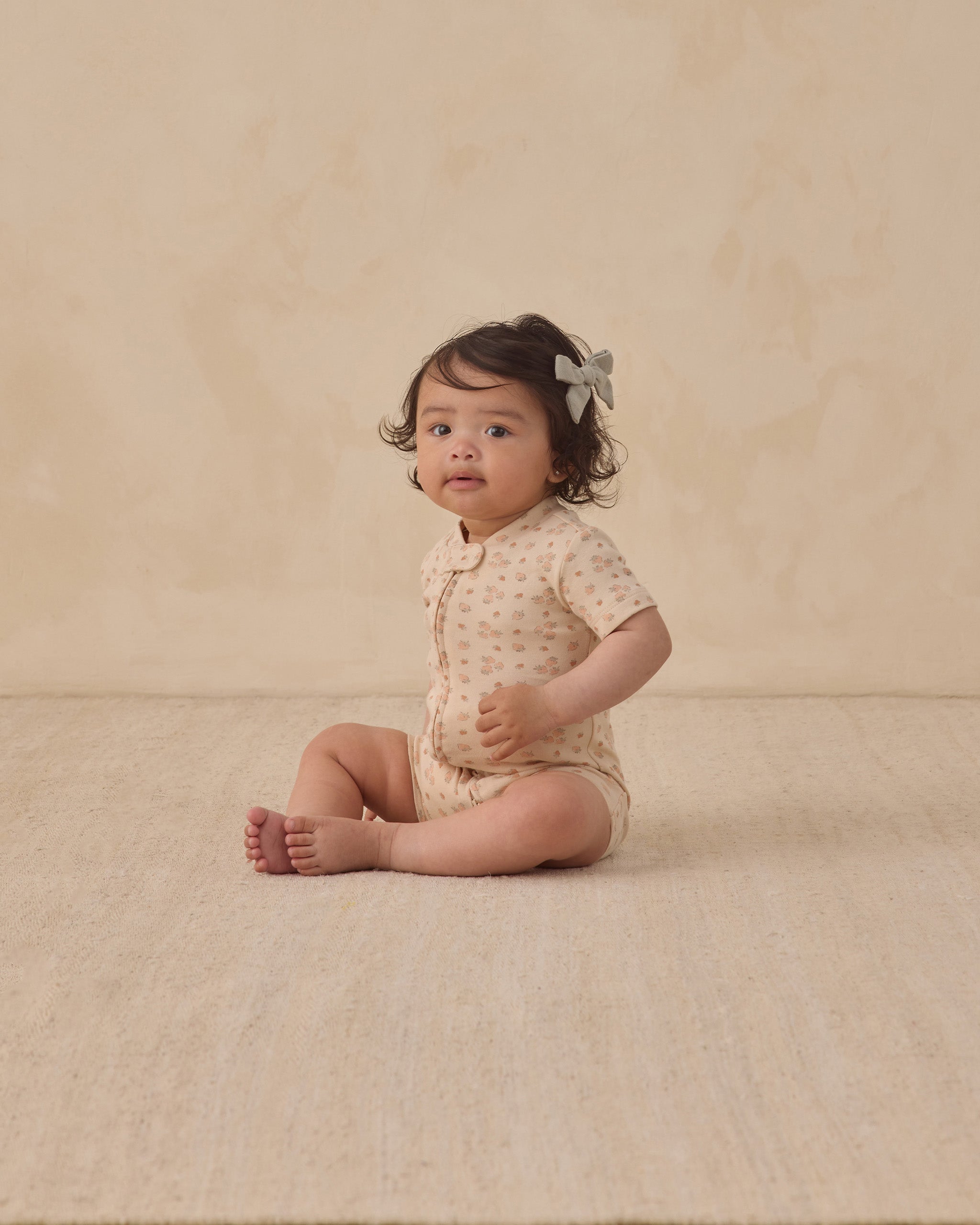 Zip Short Sleeve Sleeper Strawberries - Rylee + Cru | Kids Clothes | Trendy Baby Clothes | Modern Infant Outfits |