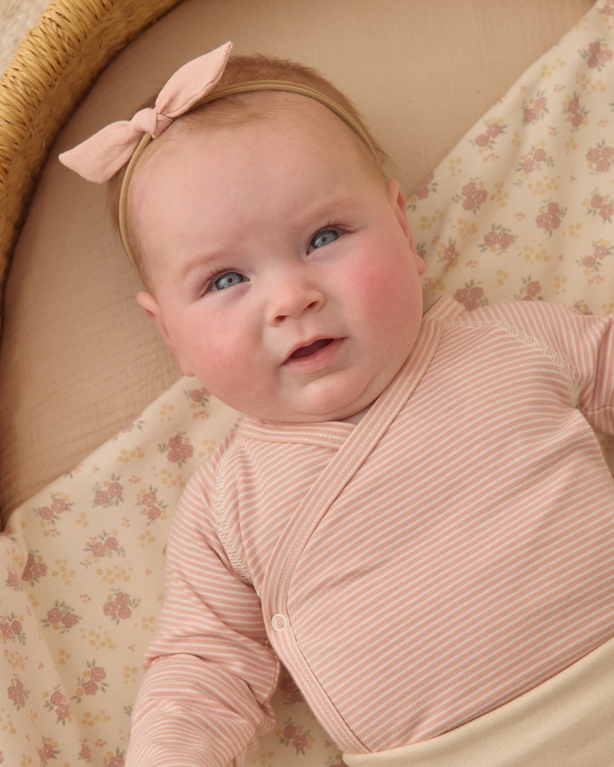 Side Snap Bodysuit Melon Micro Stripe - Rylee + Cru | Kids Clothes | Trendy Baby Clothes | Modern Infant Outfits |