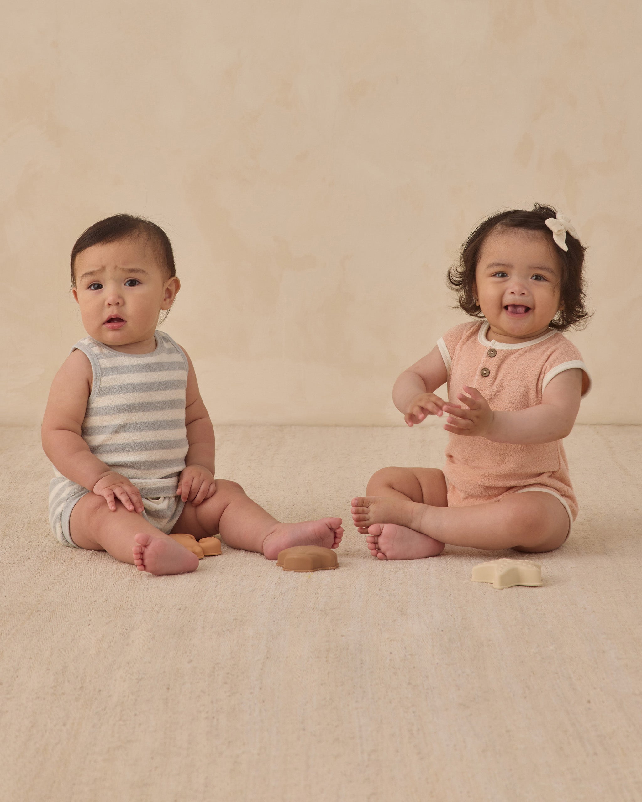 Terry Cloth Romper Melon - Rylee + Cru | Kids Clothes | Trendy Baby Clothes | Modern Infant Outfits |