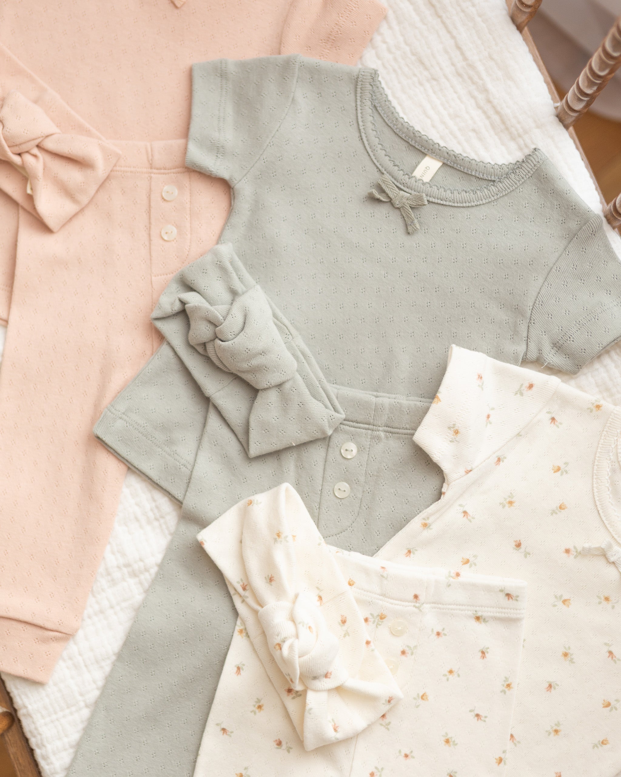 Pointelle Tee + Legging Sage - Rylee + Cru | Kids Clothes | Trendy Baby Clothes | Modern Infant Outfits |