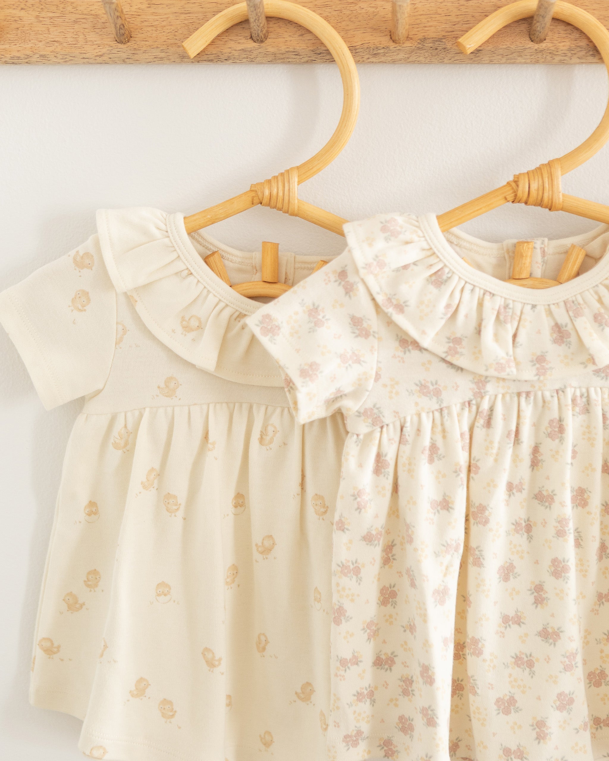 Ruffle Collar Jersey Dress Chicks - Rylee + Cru | Kids Clothes | Trendy Baby Clothes | Modern Infant Outfits |