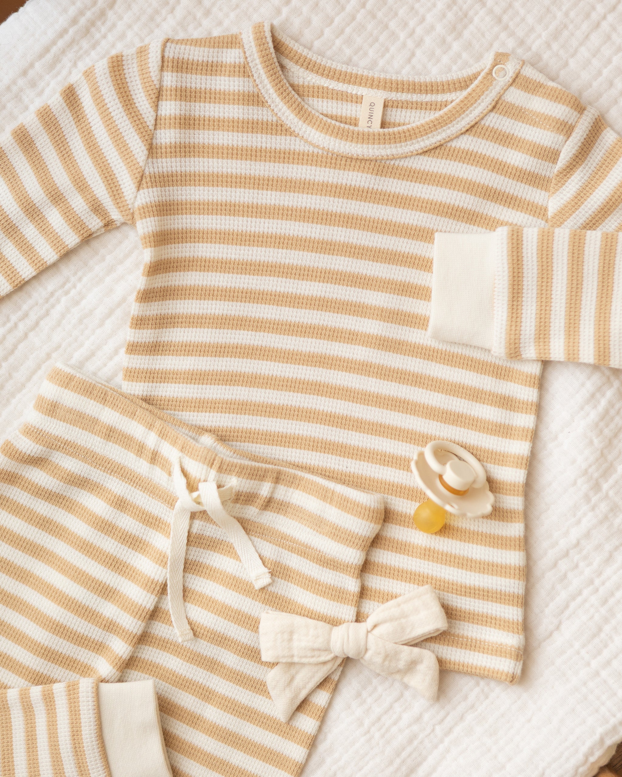 Bow W. Clip, Set Of 3 Natural, Mauve, Sage - Rylee + Cru | Kids Clothes | Trendy Baby Clothes | Modern Infant Outfits |