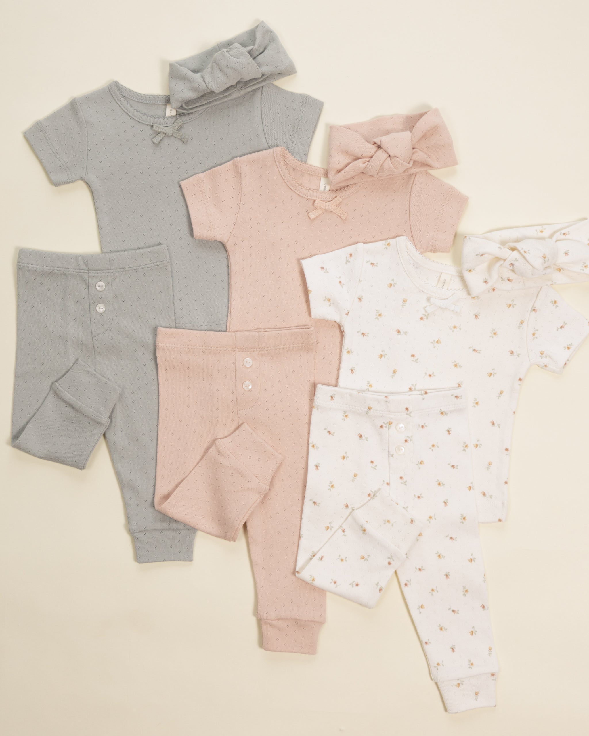 Pointelle Knotted Headband Petit Fleur - Rylee + Cru | Kids Clothes | Trendy Baby Clothes | Modern Infant Outfits |