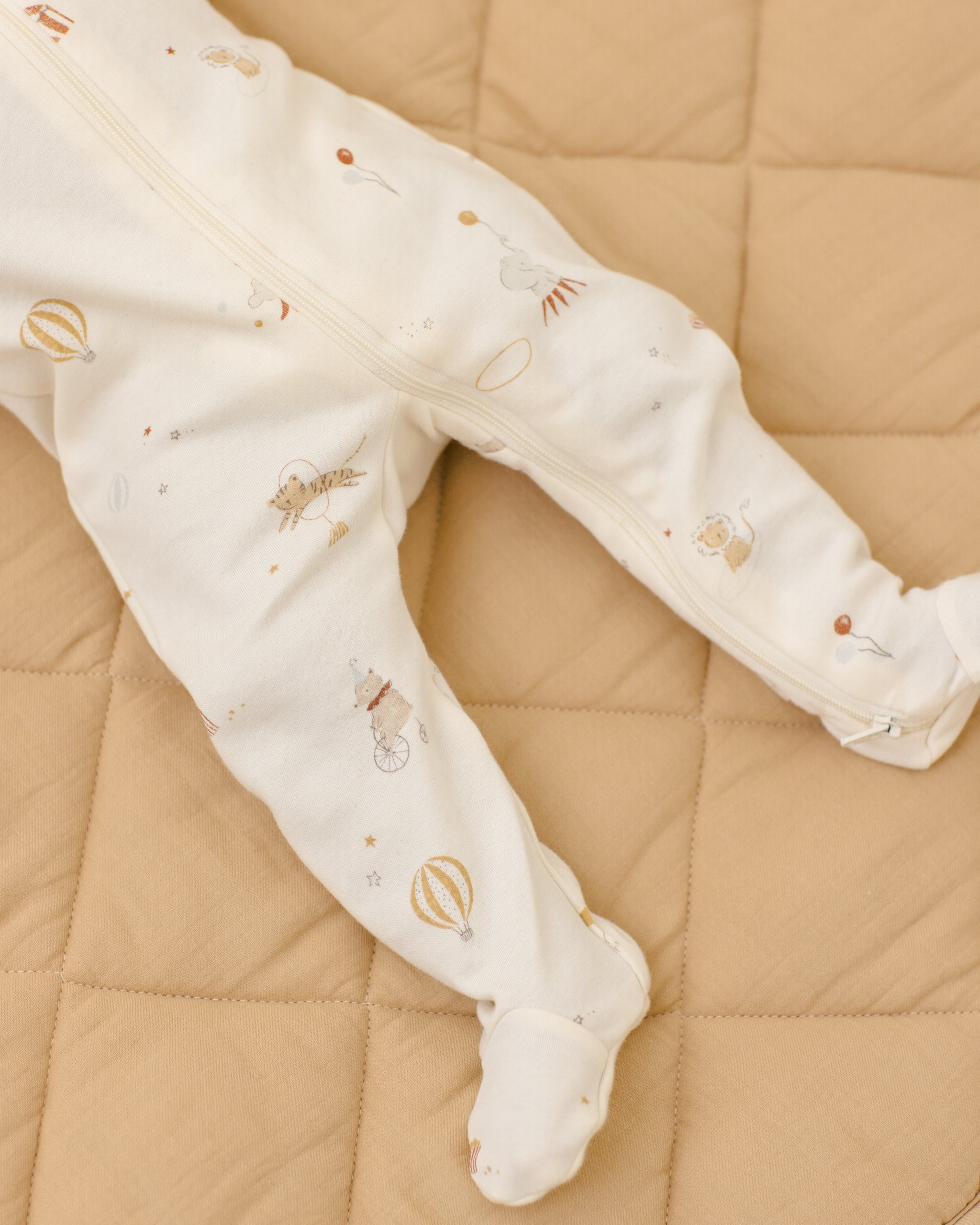 Zip Longsleeve Sleeper Footie Carnival - Rylee + Cru | Kids Clothes | Trendy Baby Clothes | Modern Infant Outfits |