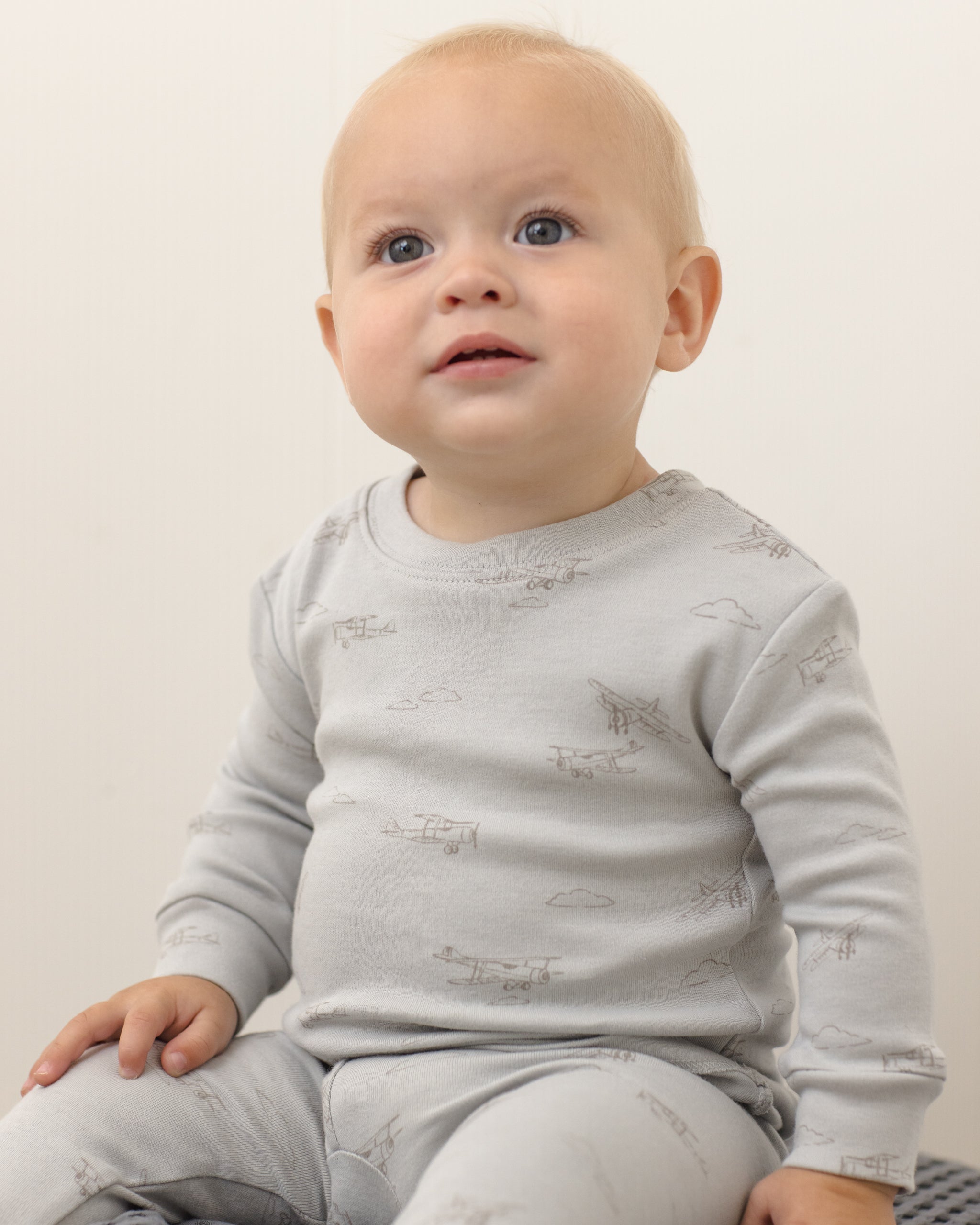 Jersey Pajama Set Airplane - Rylee + Cru | Kids Clothes | Trendy Baby Clothes | Modern Infant Outfits |