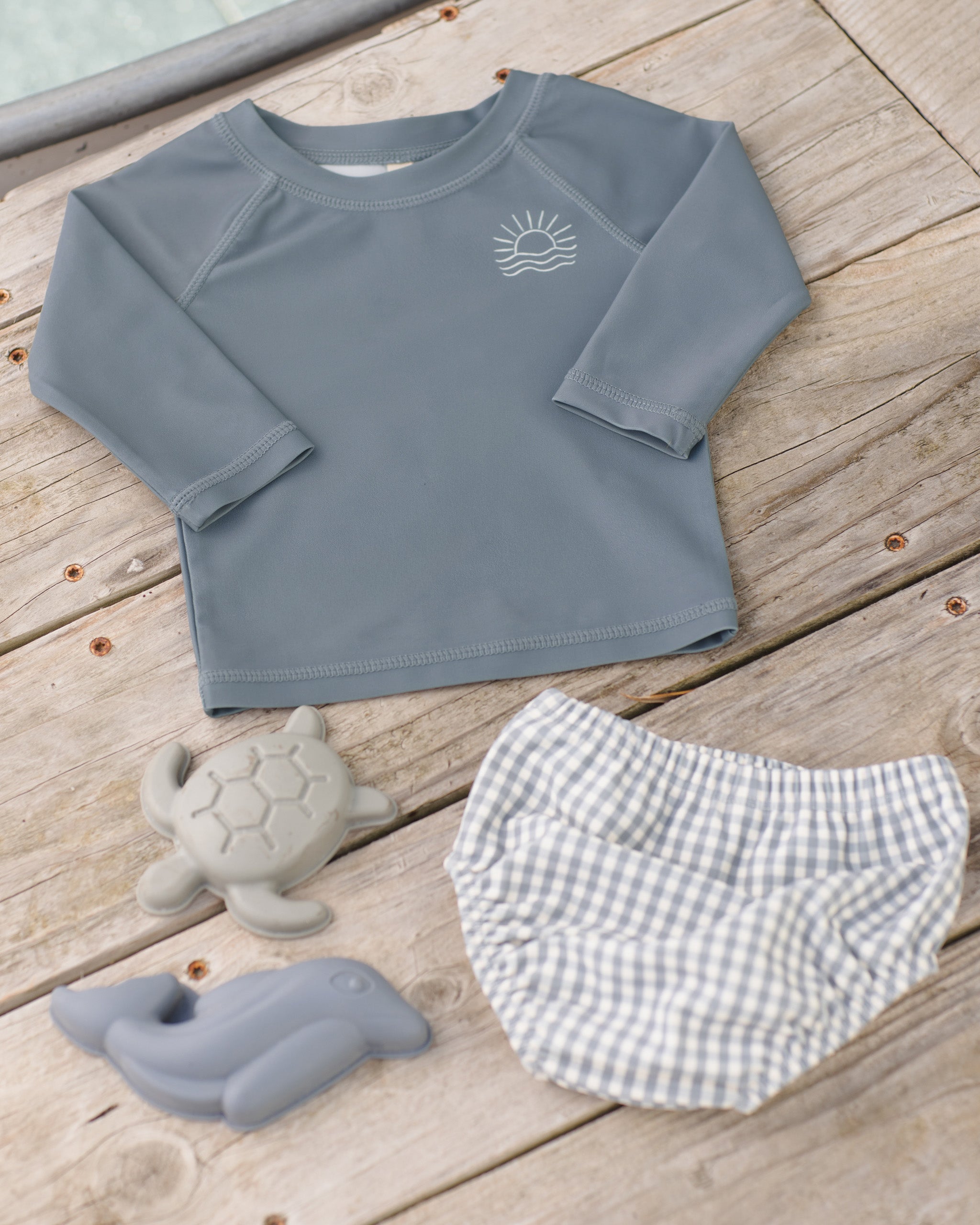 Swim Diaper Ocean Gingham - Rylee + Cru | Kids Clothes | Trendy Baby Clothes | Modern Infant Outfits |