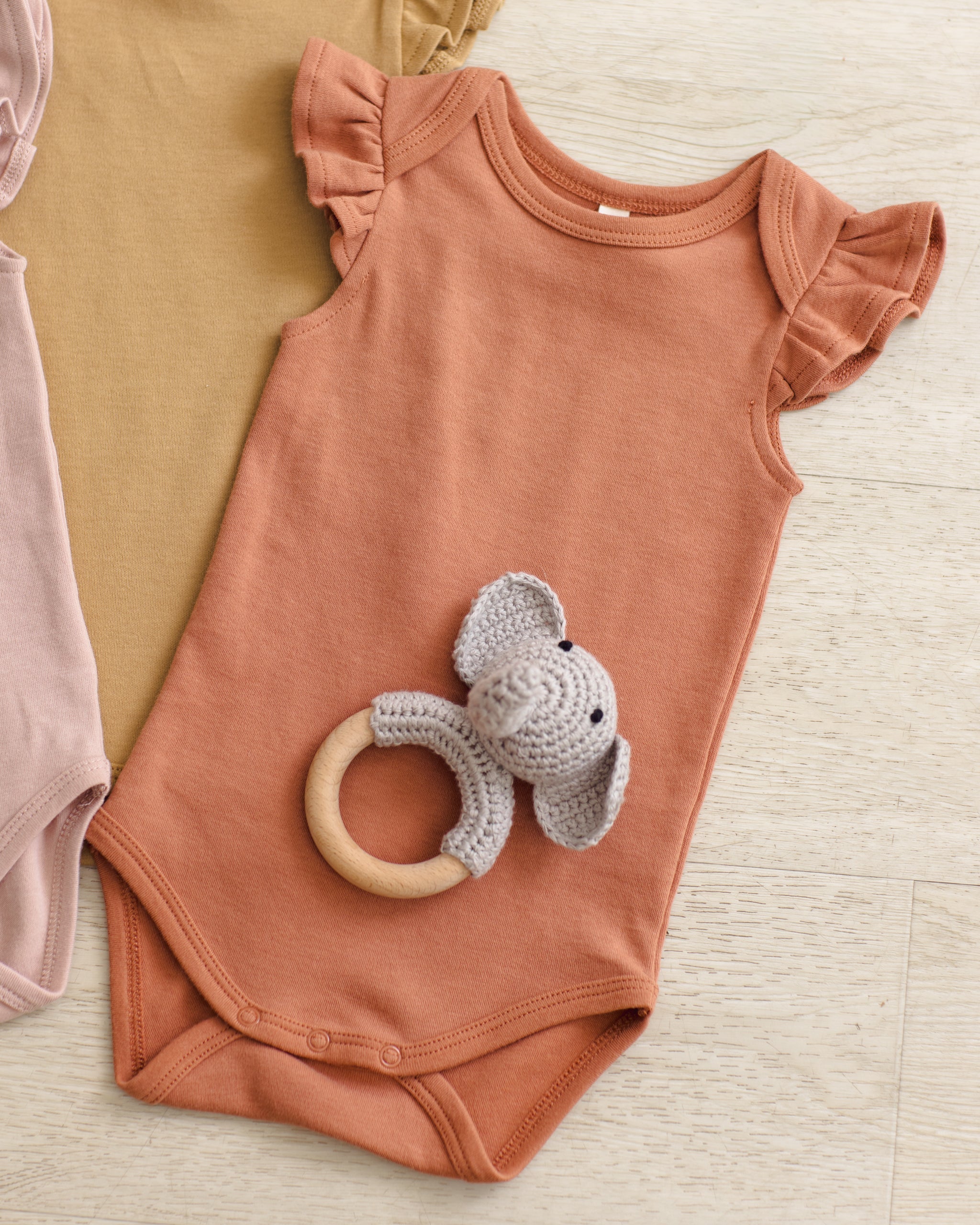 Flutter Sleeve Bodysuit Poppy - Rylee + Cru | Kids Clothes | Trendy Baby Clothes | Modern Infant Outfits |