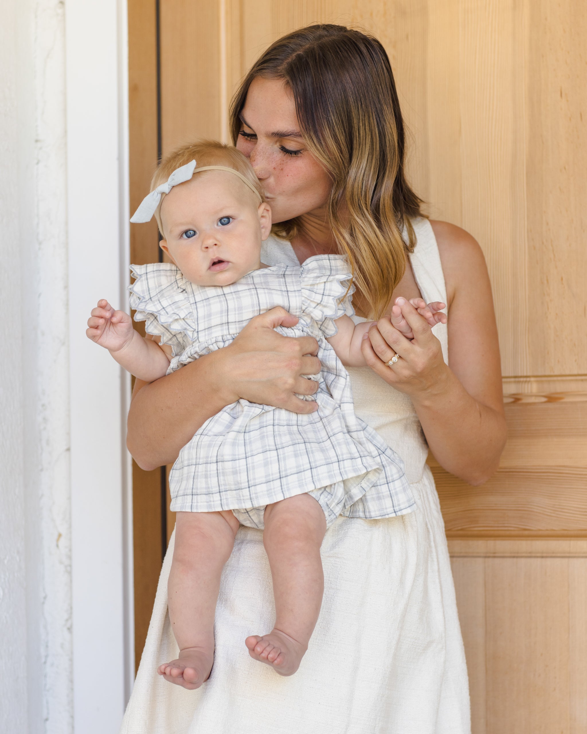 Alina Dress Blue Plaid - Rylee + Cru | Kids Clothes | Trendy Baby Clothes | Modern Infant Outfits |