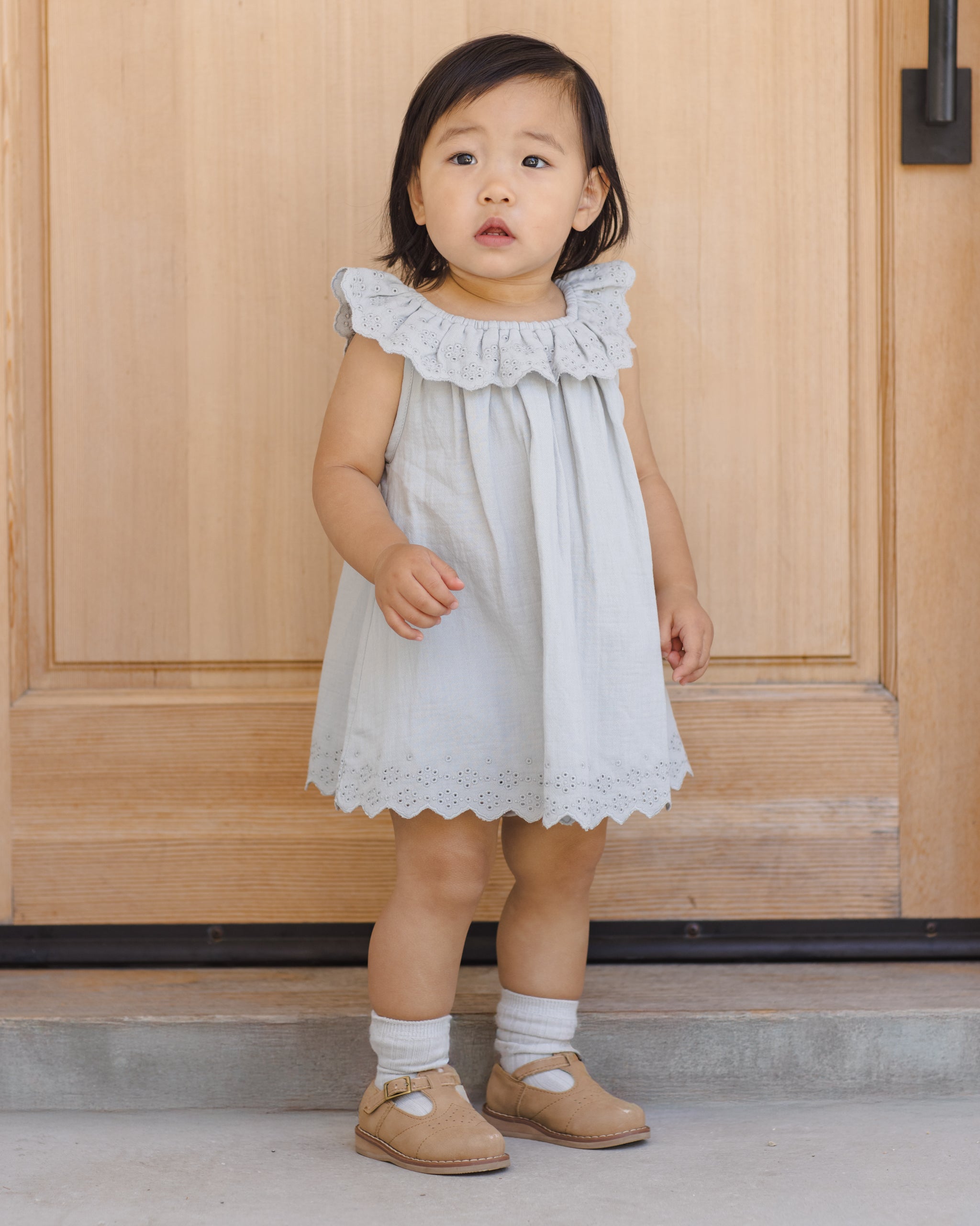 Isla Dress Sky - Rylee + Cru | Kids Clothes | Trendy Baby Clothes | Modern Infant Outfits |