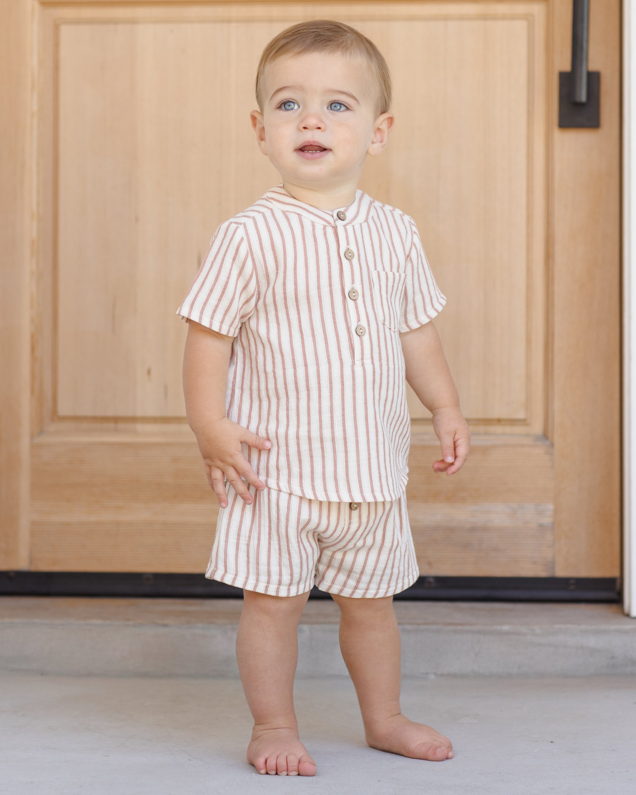 Woven Short Vintage Stripe - Rylee + Cru | Kids Clothes | Trendy Baby Clothes | Modern Infant Outfits |