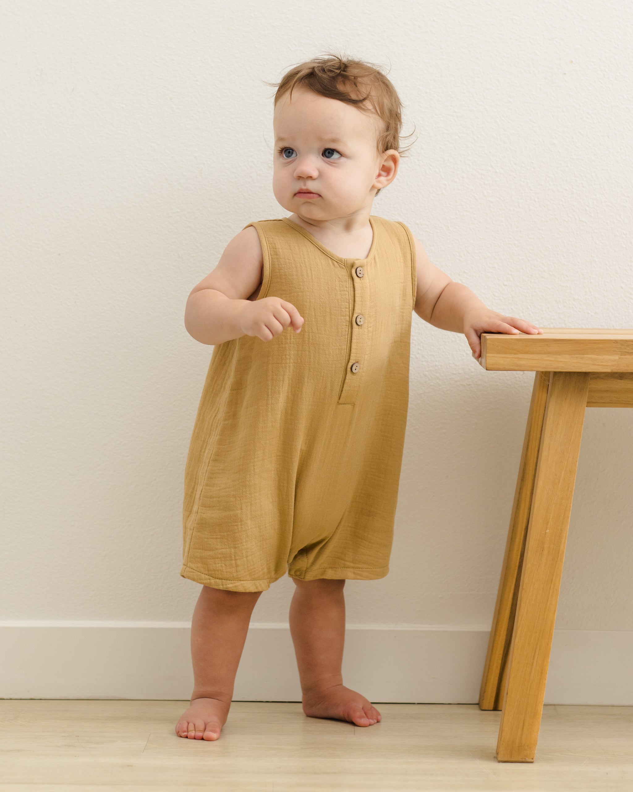 Jack Romper Honey - Rylee + Cru | Kids Clothes | Trendy Baby Clothes | Modern Infant Outfits |