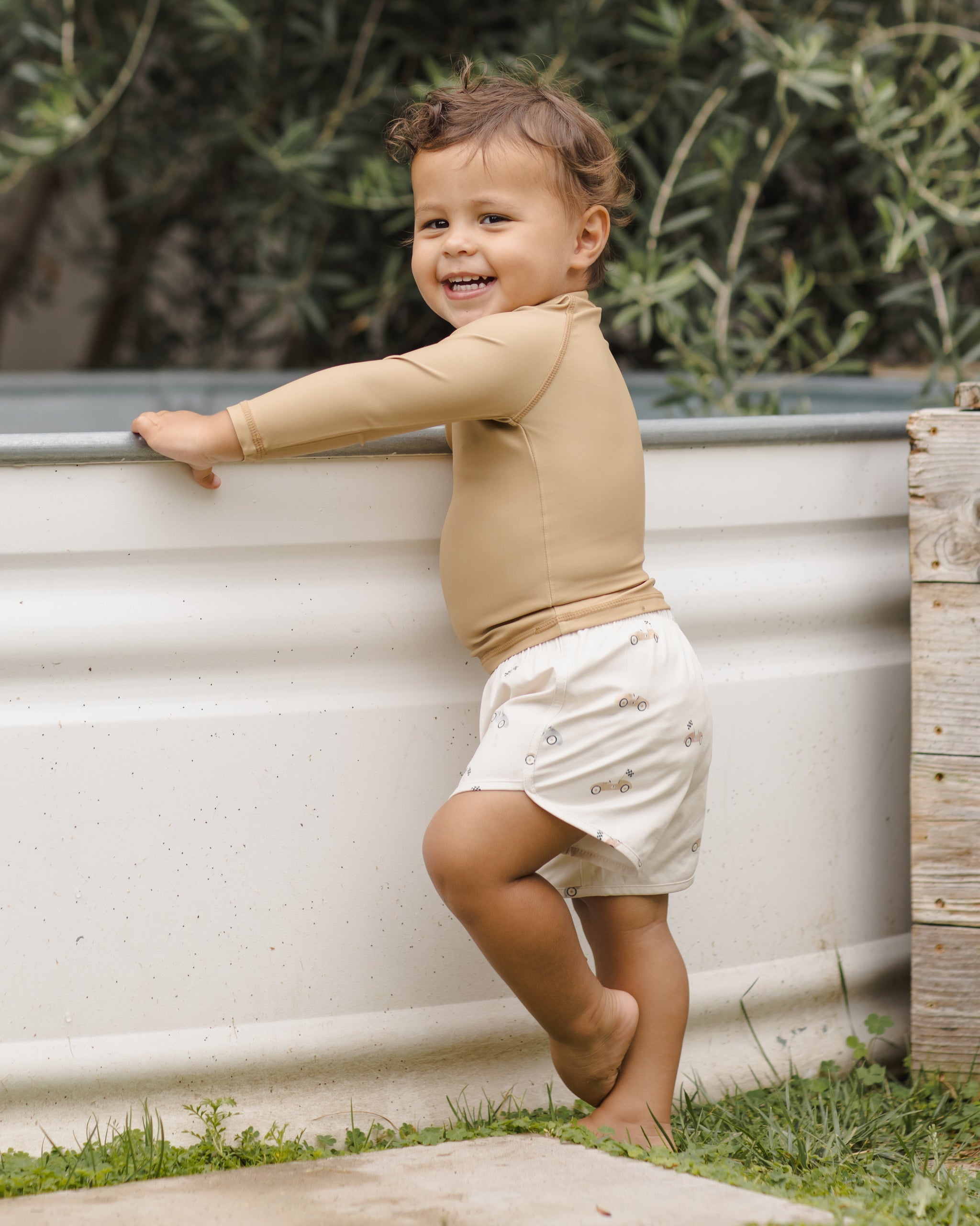 Boys Swim Short Race Car - Rylee + Cru | Kids Clothes | Trendy Baby Clothes | Modern Infant Outfits |
