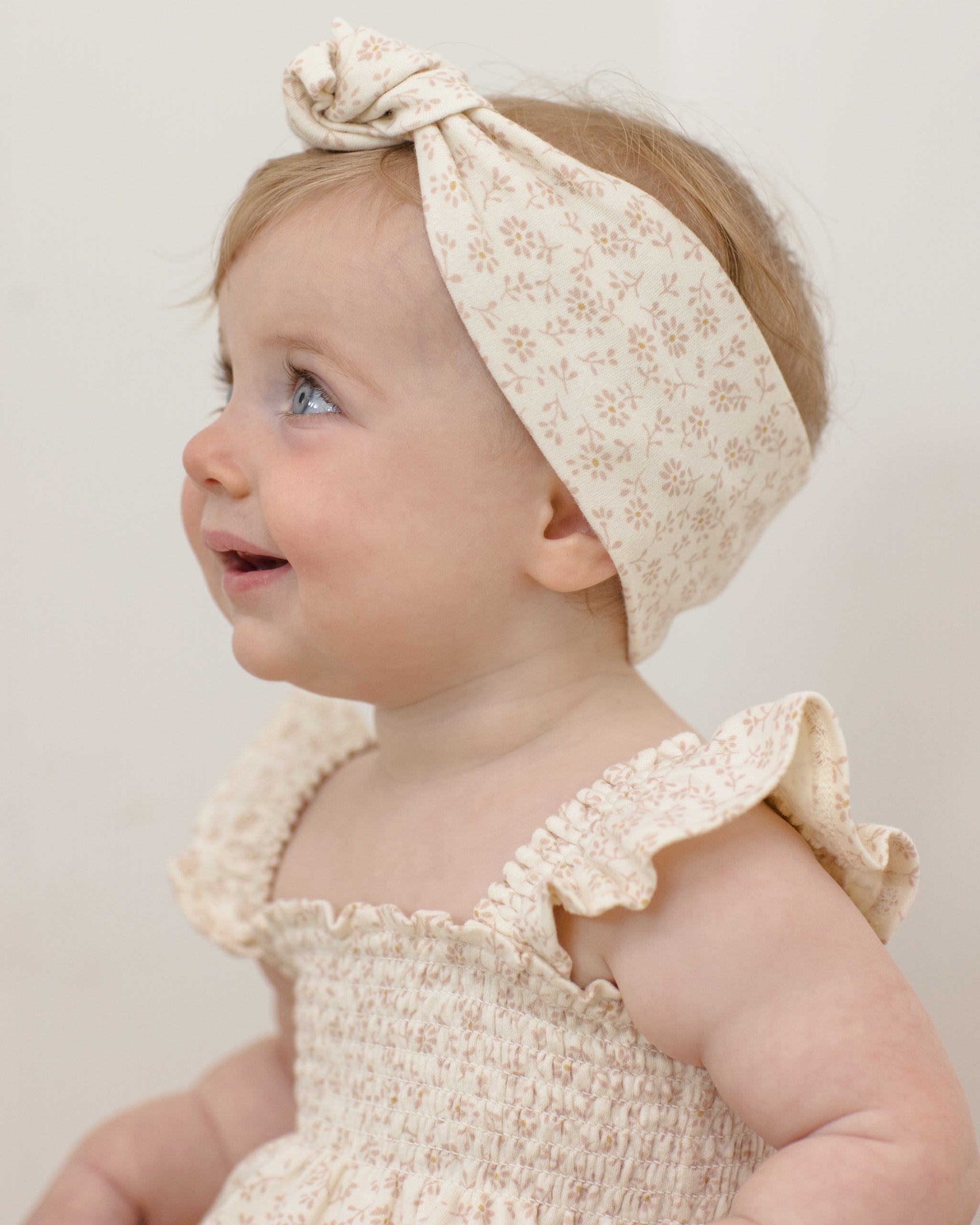 Smocked Ruffle Sleeve Romper Ditsy - Rylee + Cru | Kids Clothes | Trendy Baby Clothes | Modern Infant Outfits |