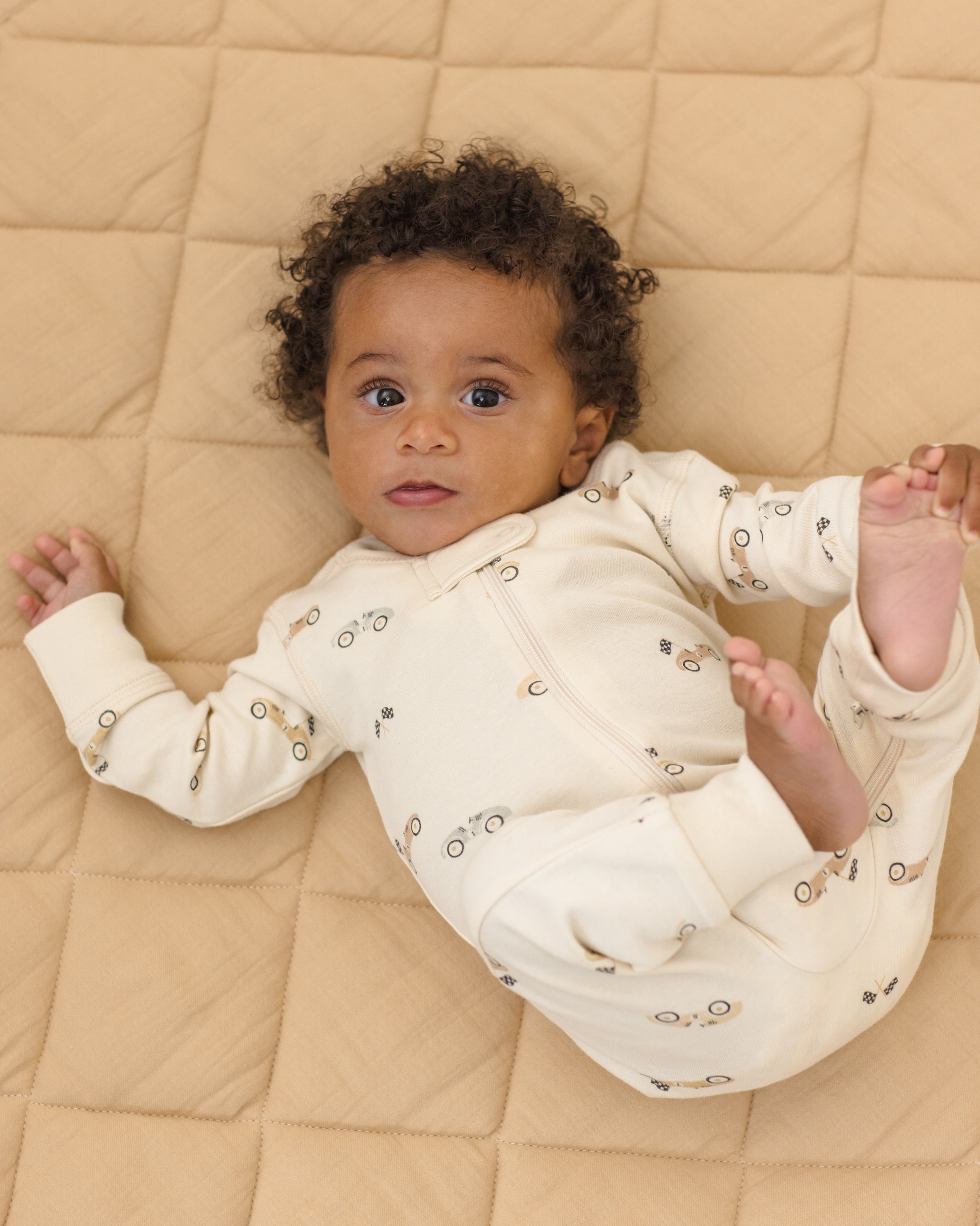 Zip Longsleeve Sleeper Race Car - Rylee + Cru | Kids Clothes | Trendy Baby Clothes | Modern Infant Outfits |