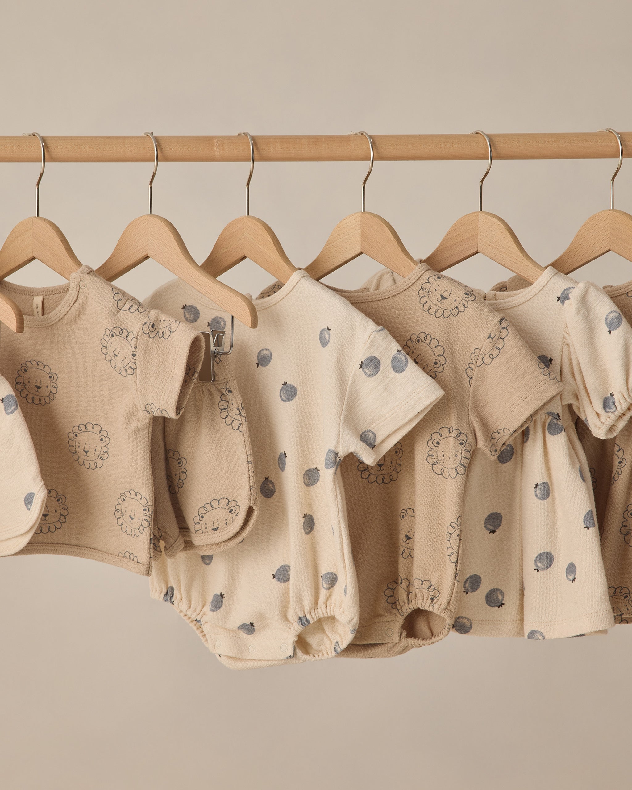 Relaxed Short Sleeve Bubble Romper Lion - Rylee + Cru | Kids Clothes | Trendy Baby Clothes | Modern Infant Outfits |