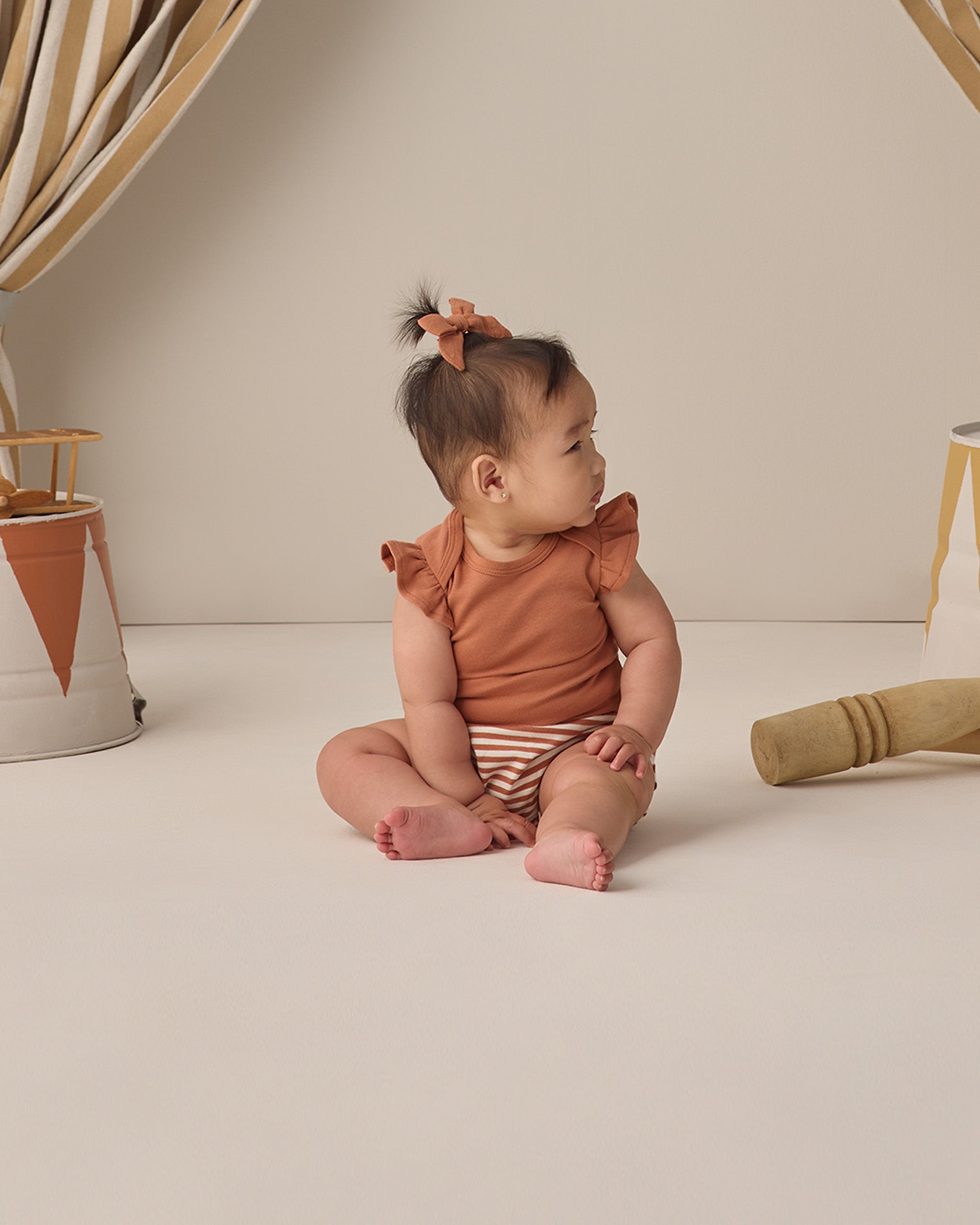 Gathered Bloomer Poppy Stripe - Rylee + Cru | Kids Clothes | Trendy Baby Clothes | Modern Infant Outfits |