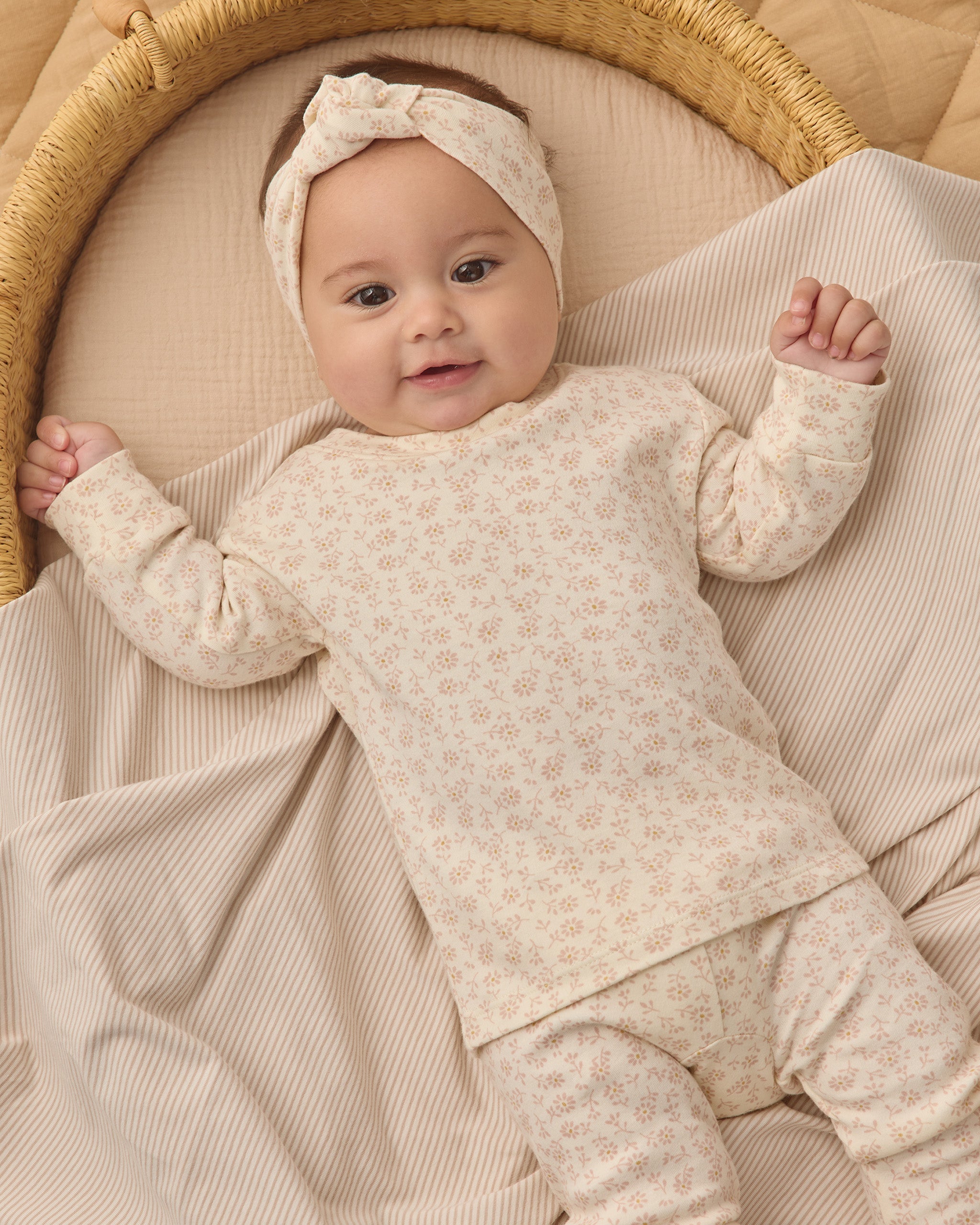 Jersey Pajama Set Ditsy - Rylee + Cru | Kids Clothes | Trendy Baby Clothes | Modern Infant Outfits |