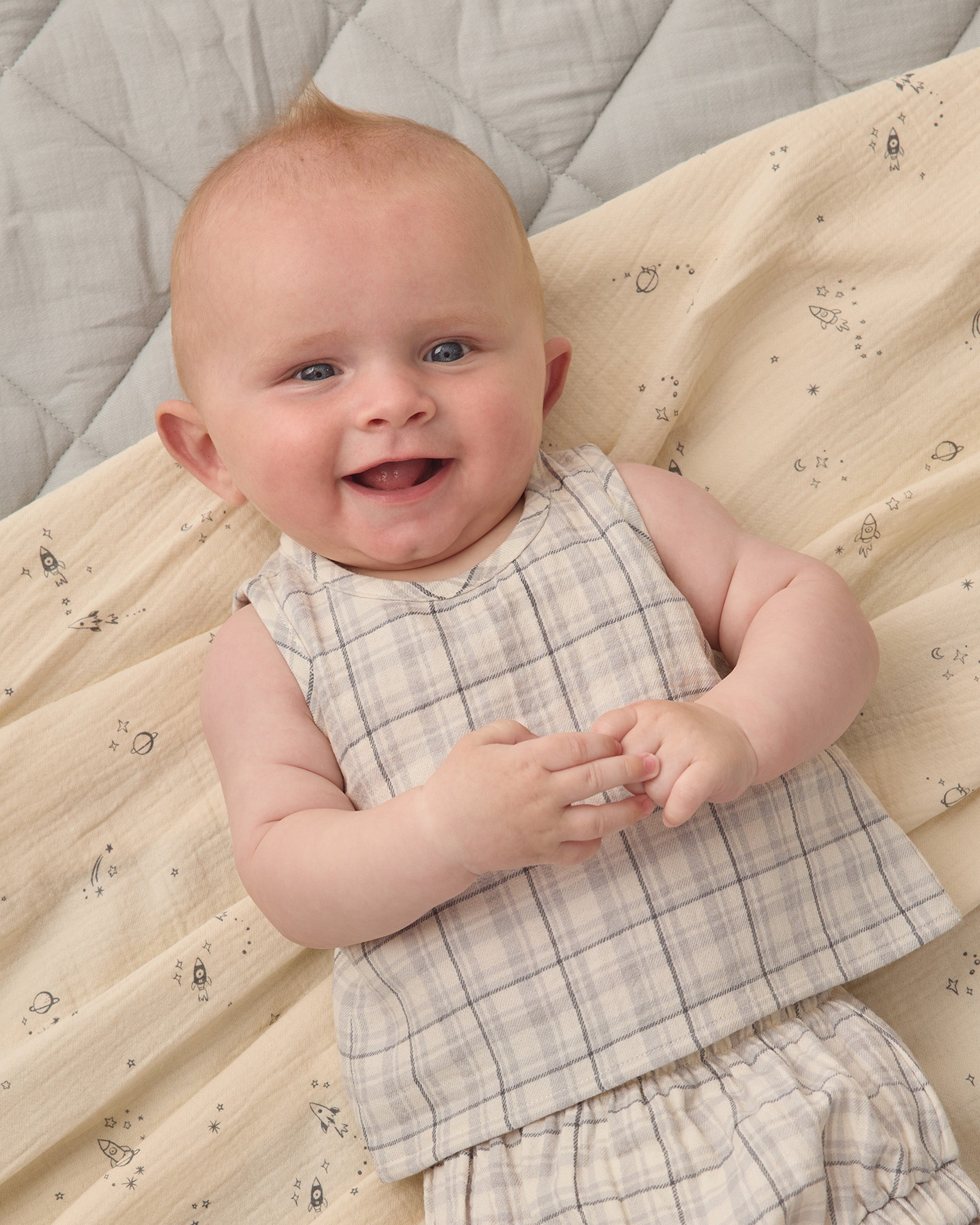 Woven Tank Set Blue Plaid - Rylee + Cru | Kids Clothes | Trendy Baby Clothes | Modern Infant Outfits |