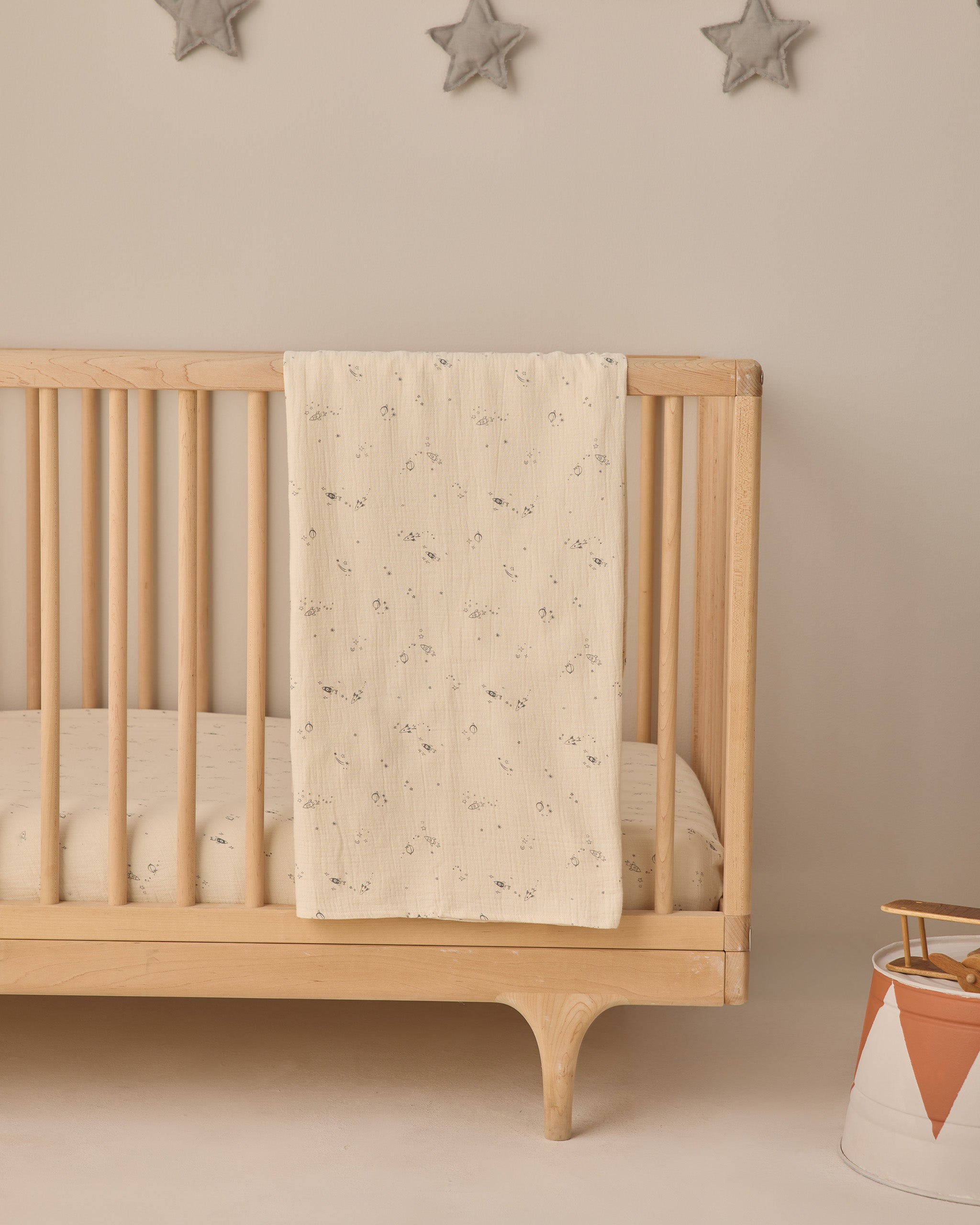 Woven Crib Sheet Space - Rylee + Cru | Kids Clothes | Trendy Baby Clothes | Modern Infant Outfits |