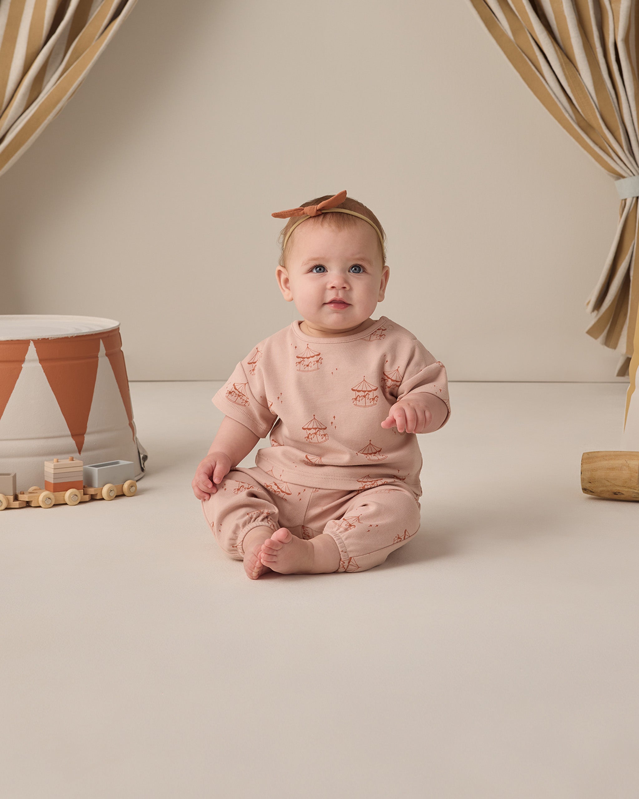 Jersey Tee + Pant Set Carousel - Rylee + Cru | Kids Clothes | Trendy Baby Clothes | Modern Infant Outfits |