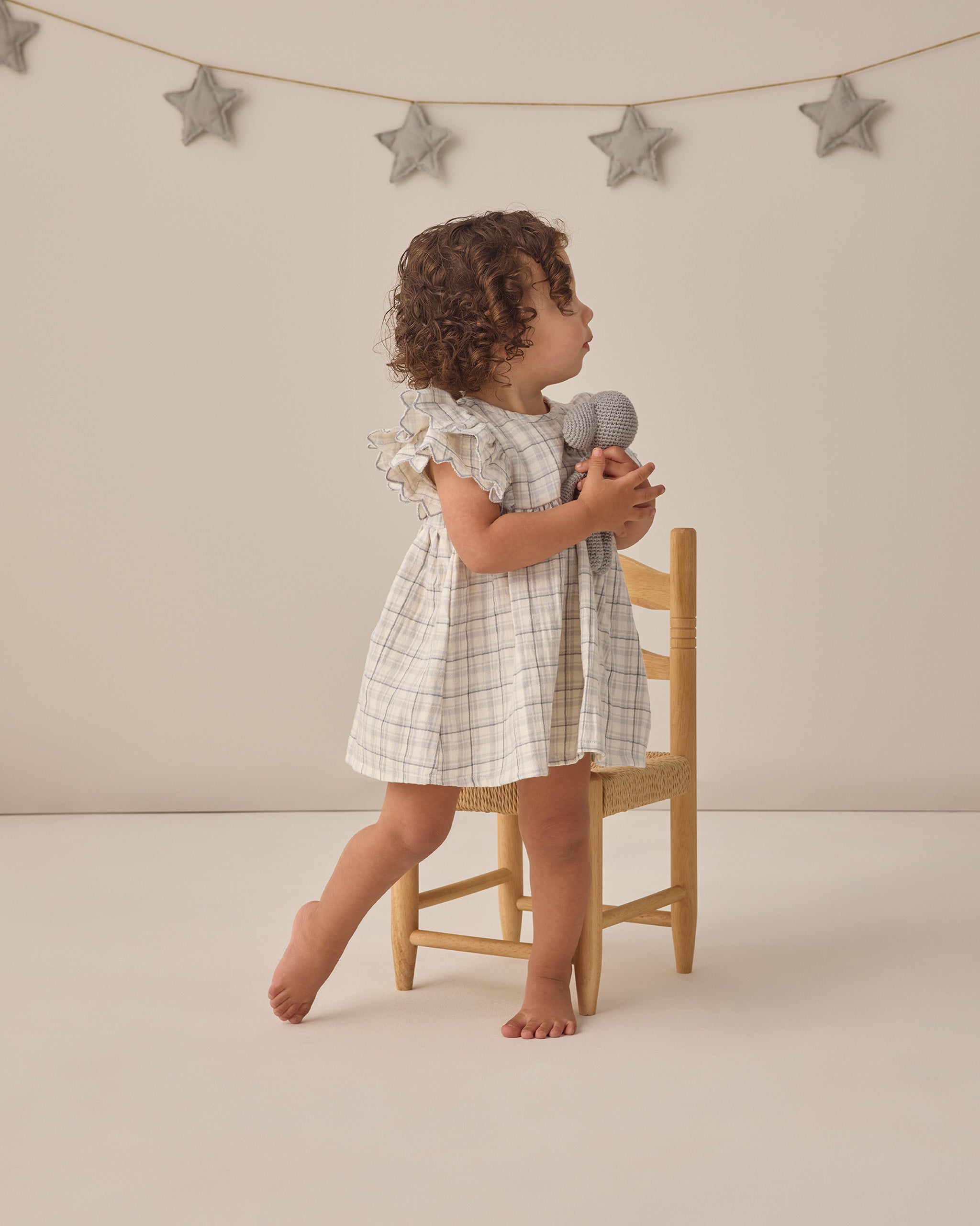 Alina Dress Blue Plaid - Rylee + Cru | Kids Clothes | Trendy Baby Clothes | Modern Infant Outfits |