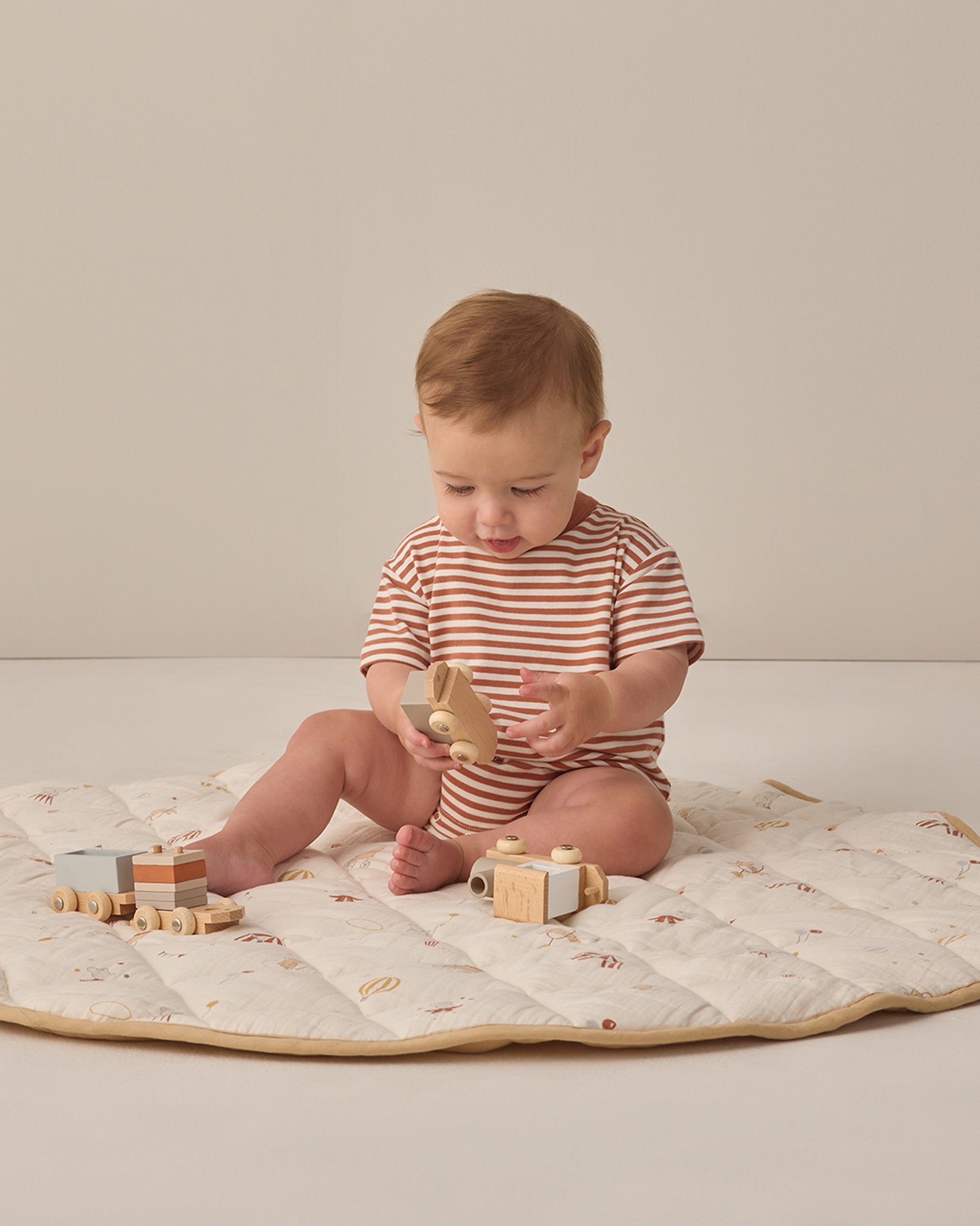 Relaxed Bubble Romper Poppy Stripe - Rylee + Cru | Kids Clothes | Trendy Baby Clothes | Modern Infant Outfits |