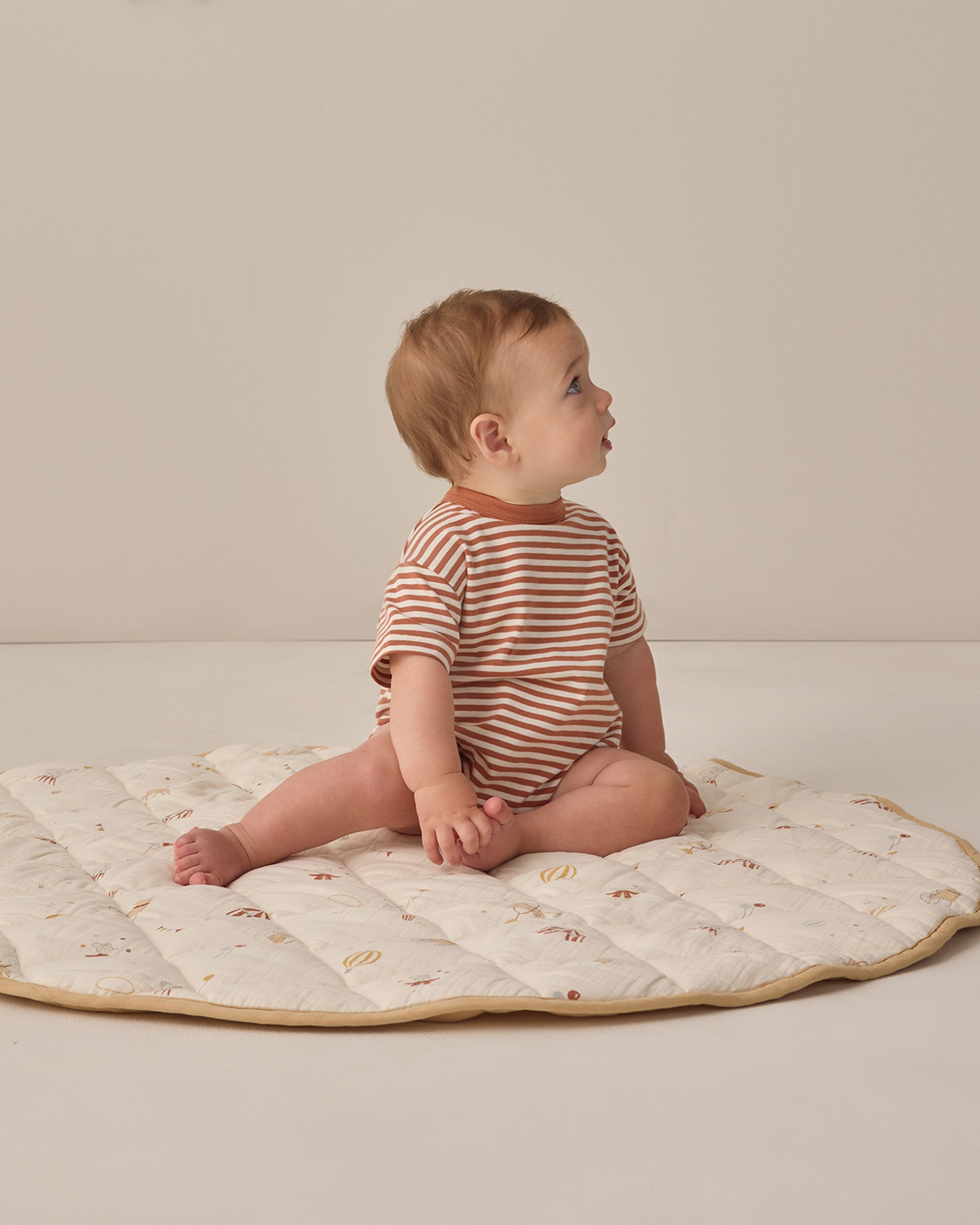 Relaxed Bubble Romper Poppy Stripe - Rylee + Cru | Kids Clothes | Trendy Baby Clothes | Modern Infant Outfits |