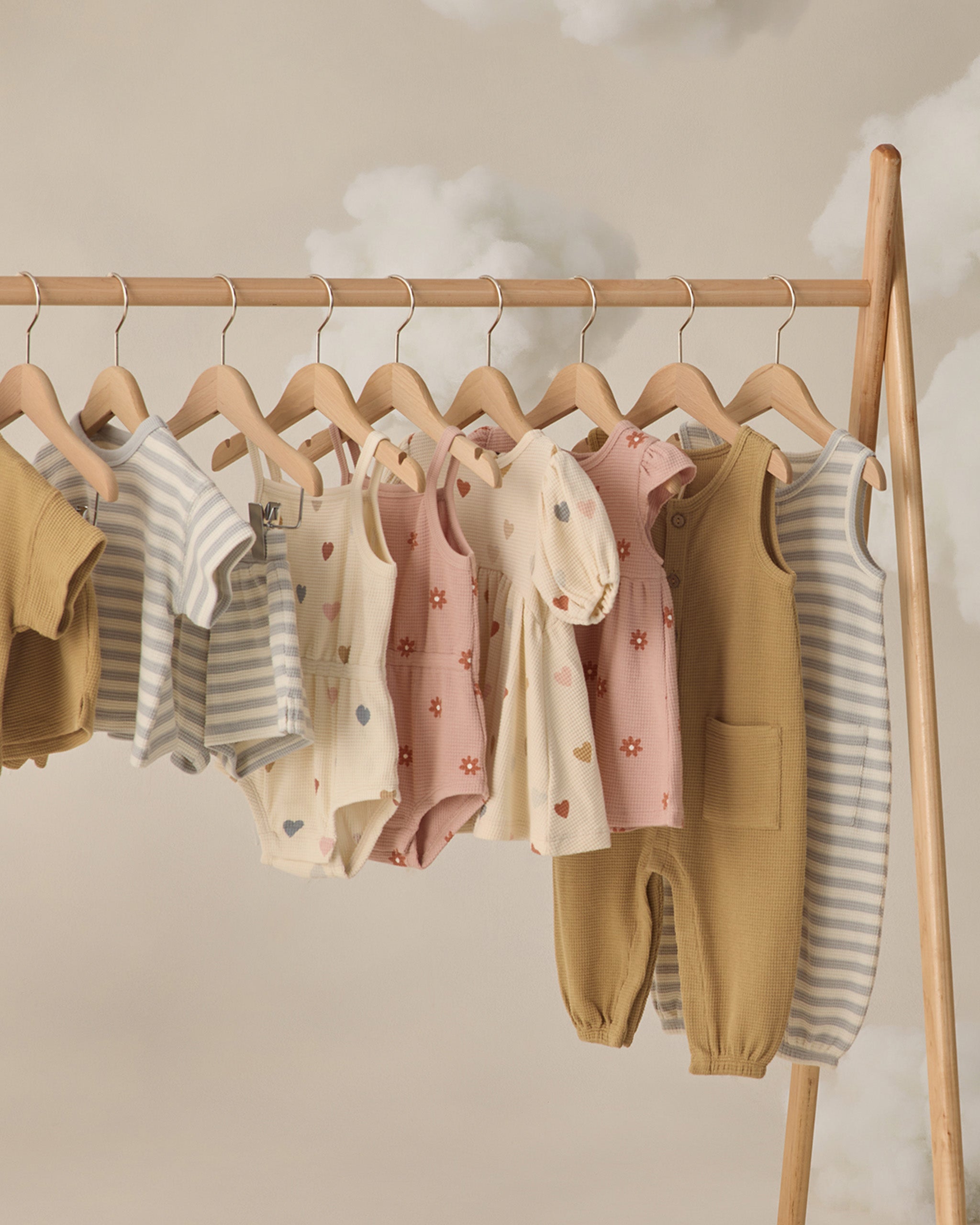 Waffle Jumpsuit Sky Stripe - Rylee + Cru | Kids Clothes | Trendy Baby Clothes | Modern Infant Outfits |