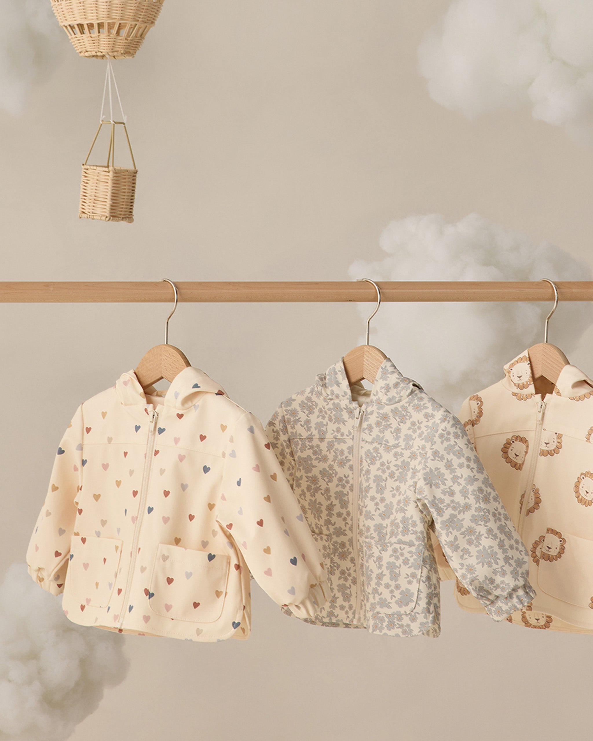 Rain Coat Confetti Heart Small - Rylee + Cru | Kids Clothes | Trendy Baby Clothes | Modern Infant Outfits |
