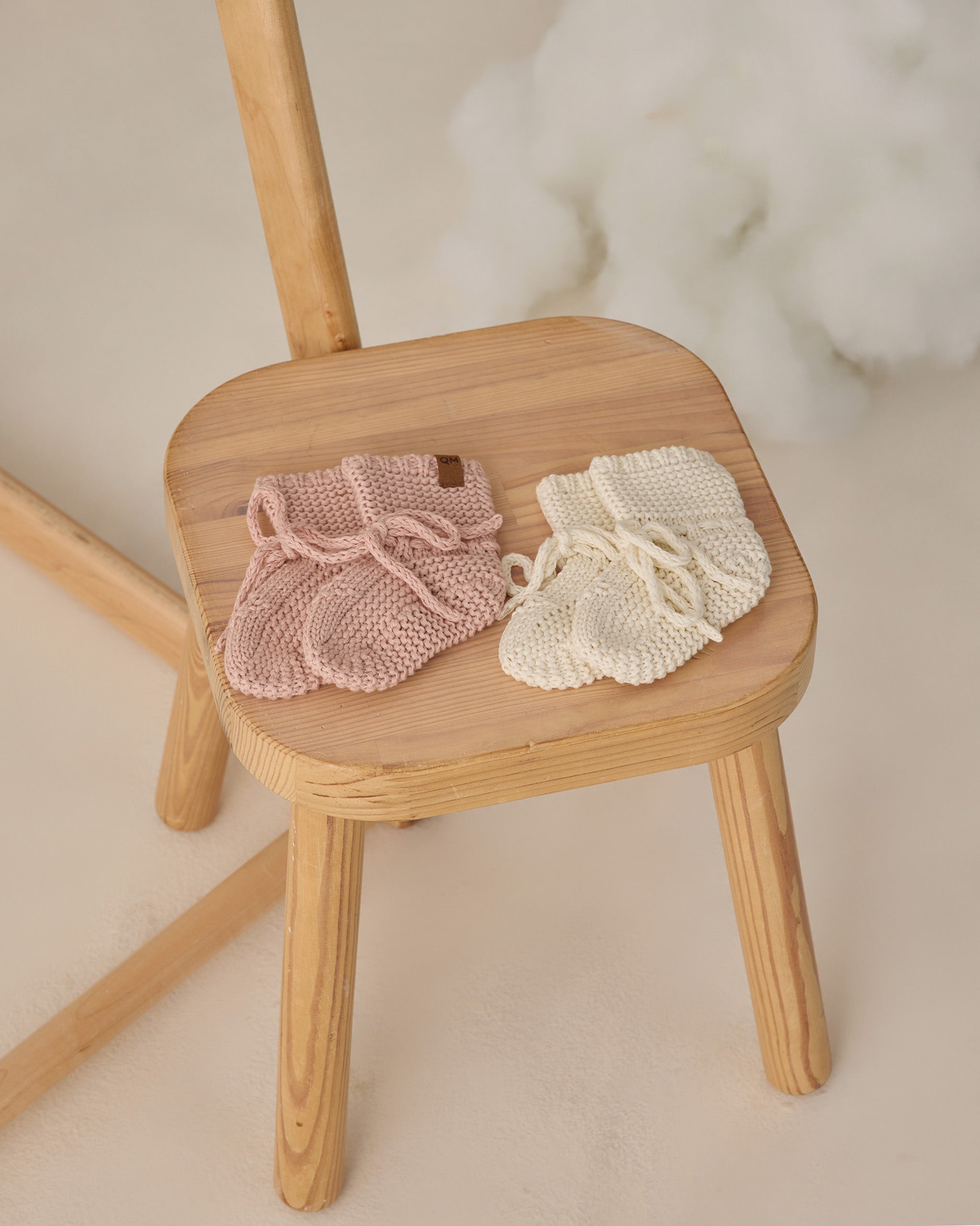 Knit Booties Natural - Rylee + Cru | Kids Clothes | Trendy Baby Clothes | Modern Infant Outfits |
