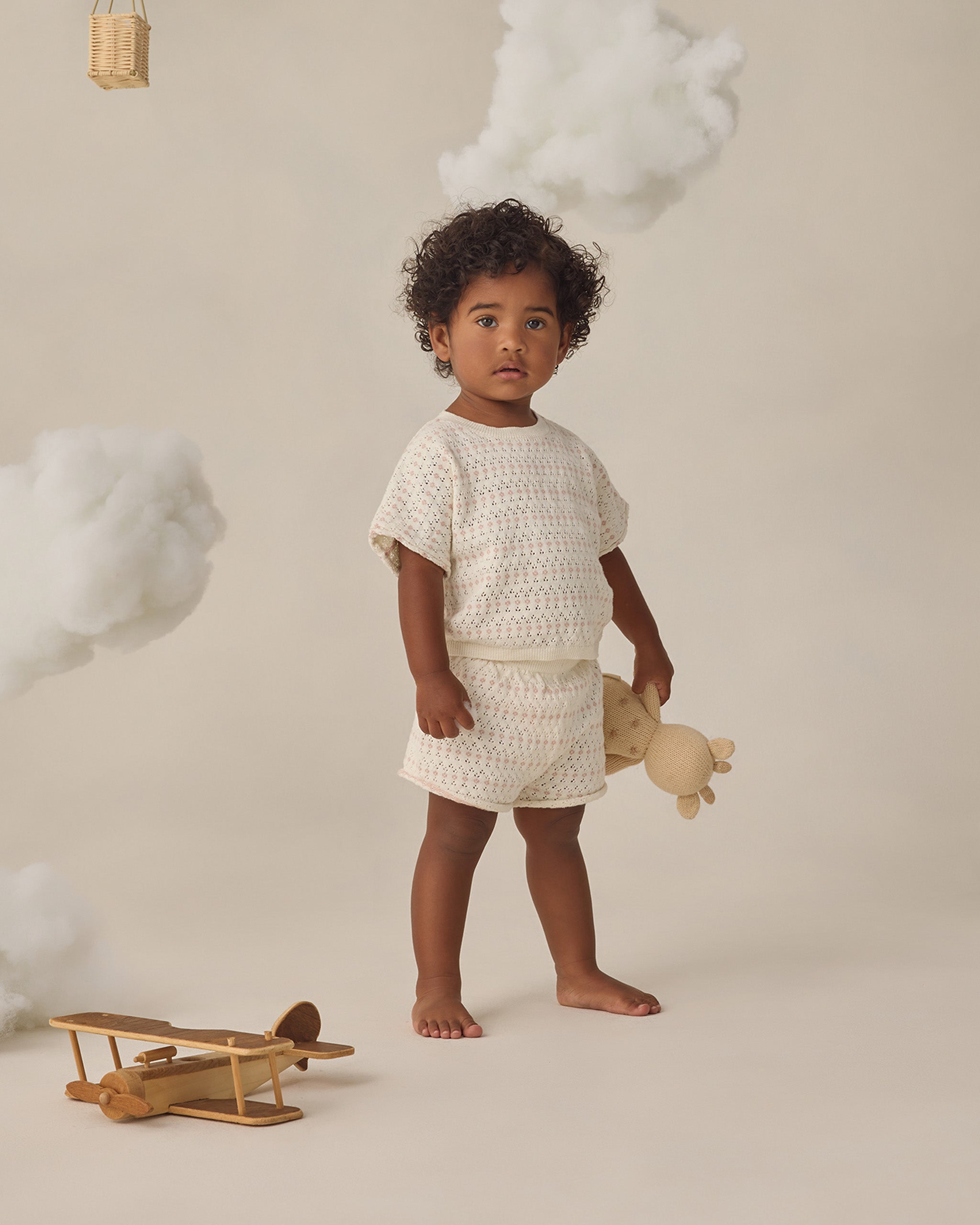 Relaxed Summer Knit Set Ivory - Rylee + Cru | Kids Clothes | Trendy Baby Clothes | Modern Infant Outfits |