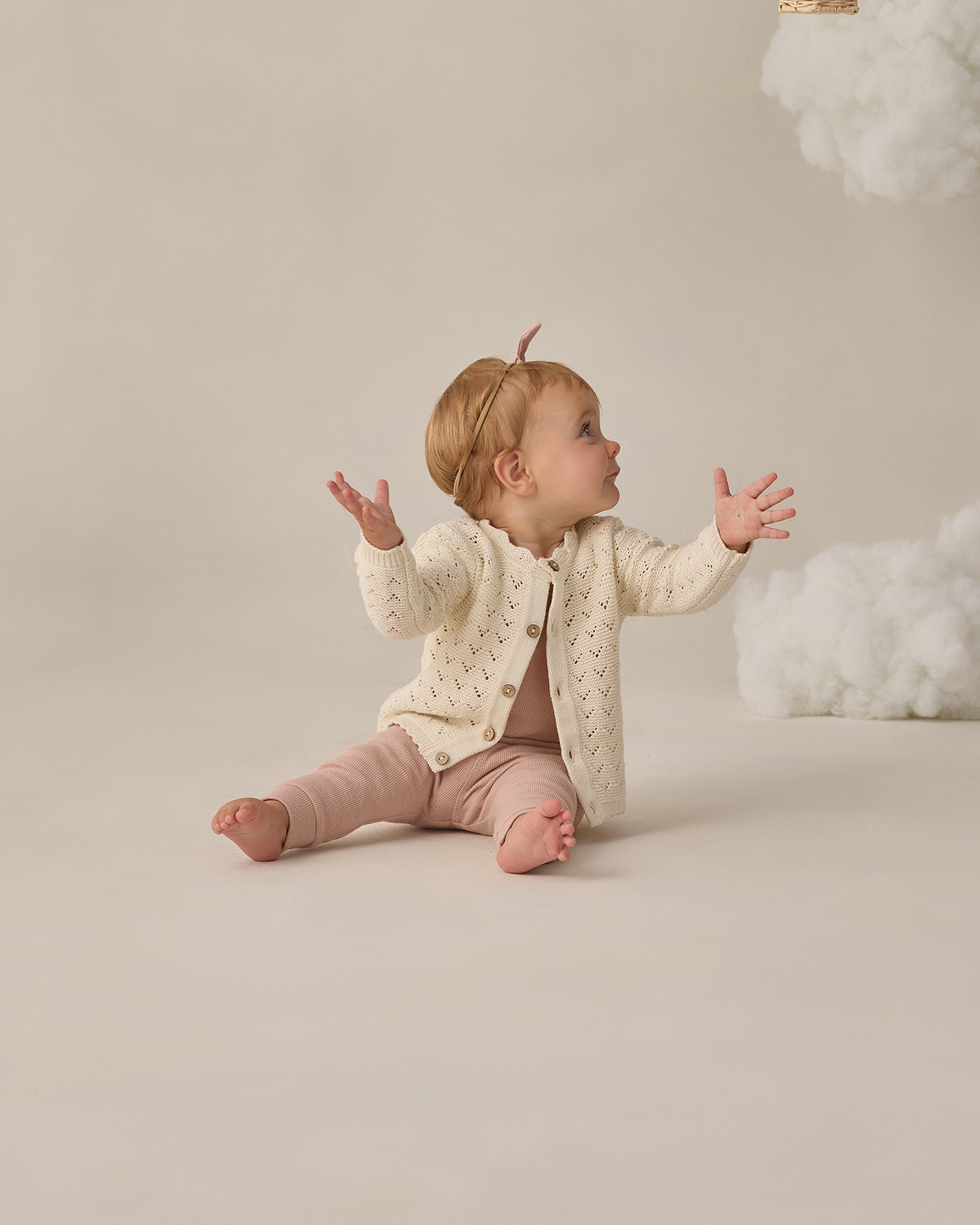 Scalloped Cardigan Natural - Rylee + Cru | Kids Clothes | Trendy Baby Clothes | Modern Infant Outfits |