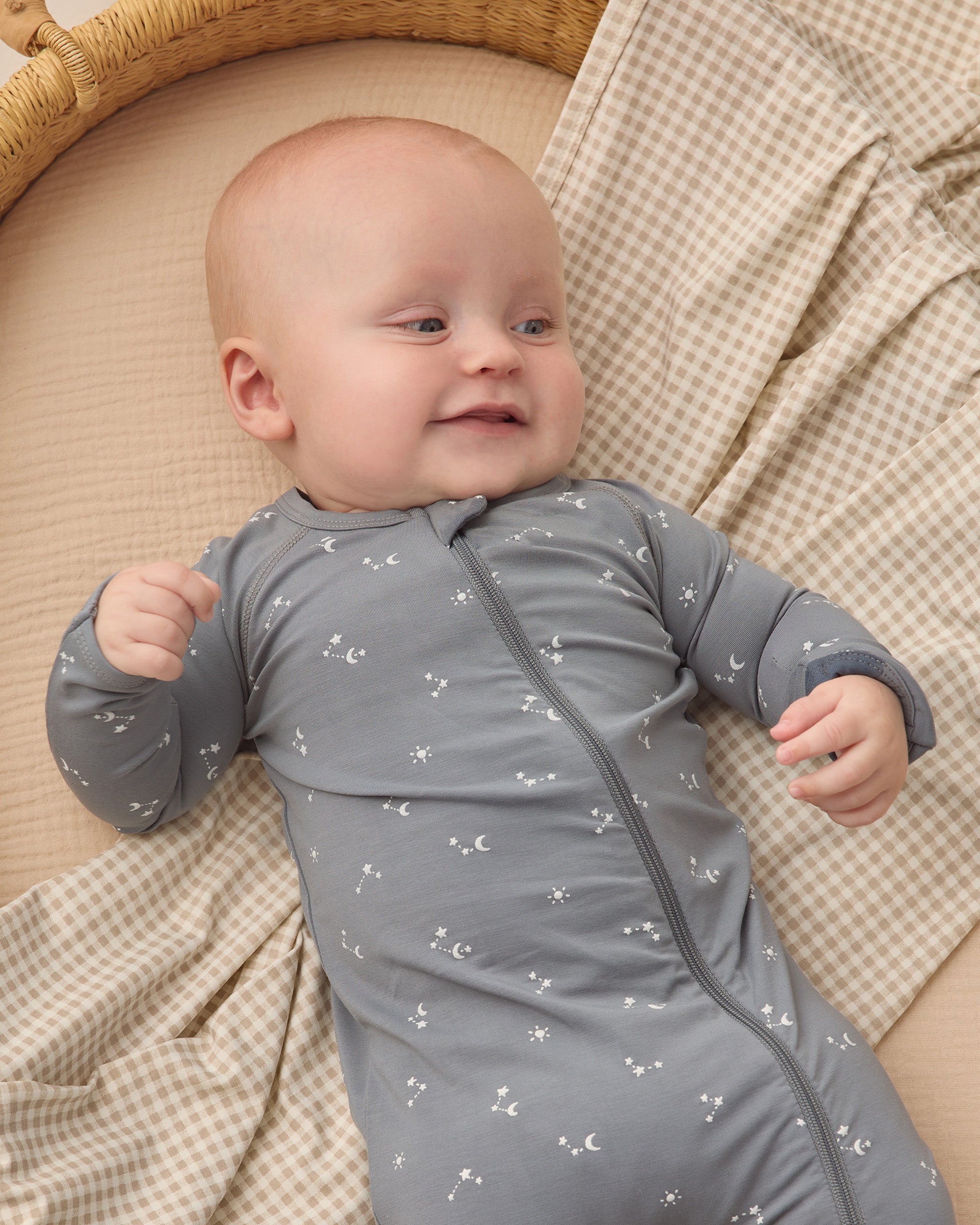 Bamboo Zip Footie Starlight - Rylee + Cru | Kids Clothes | Trendy Baby Clothes | Modern Infant Outfits |