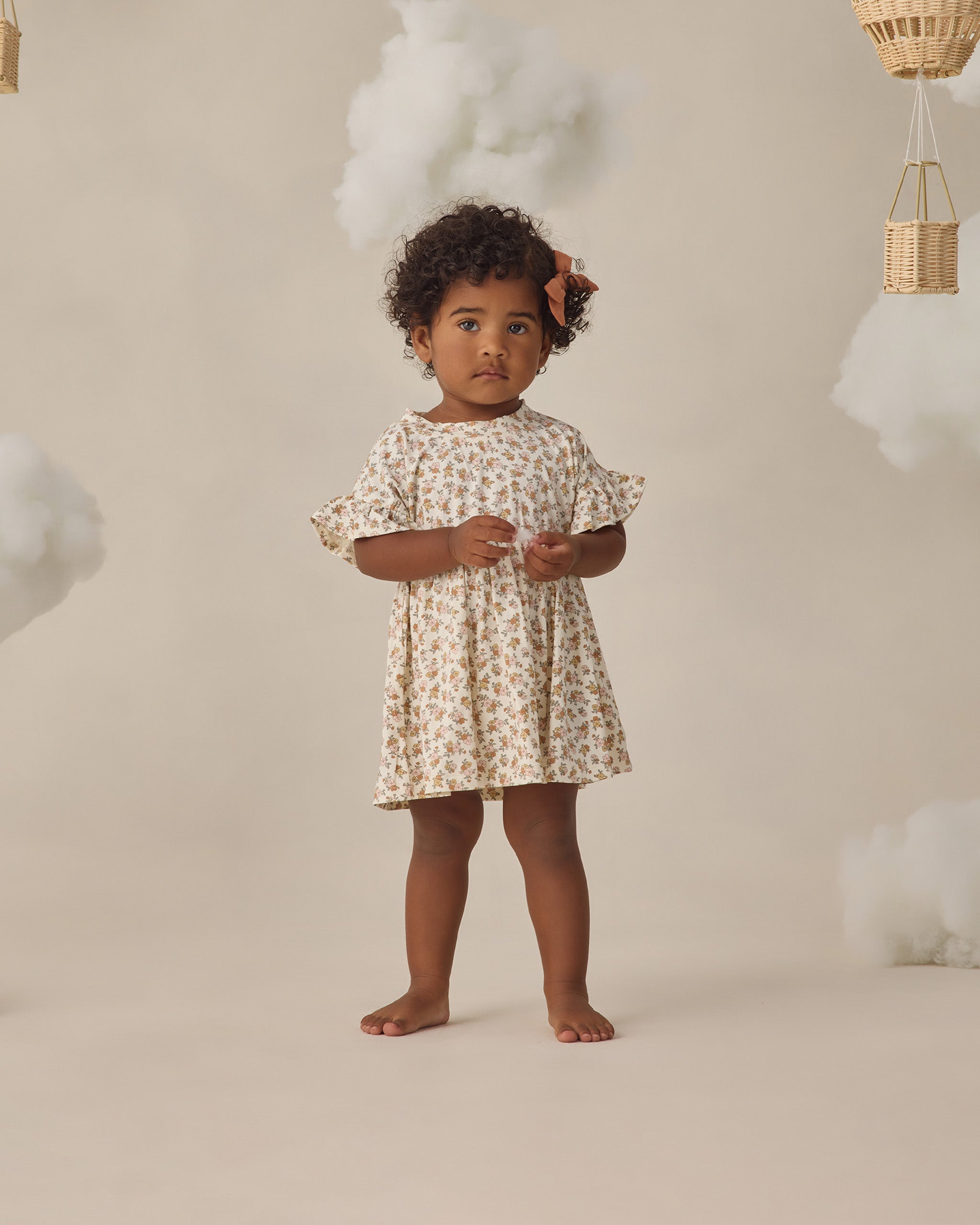 Bamboo Babydoll Dress Wildflower - Rylee + Cru | Kids Clothes | Trendy Baby Clothes | Modern Infant Outfits |