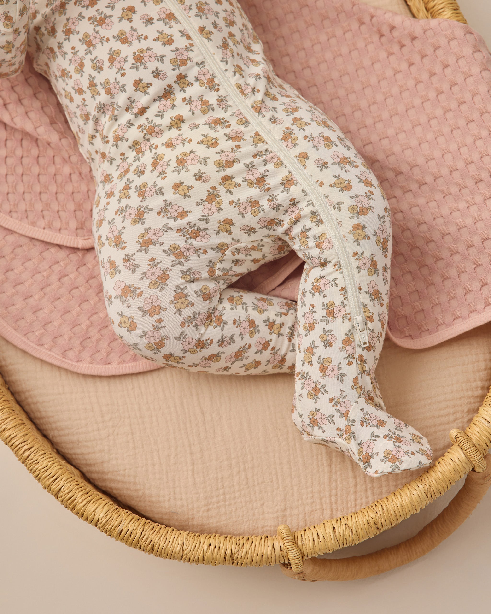 Bamboo Zip Footie Wildflower - Rylee + Cru | Kids Clothes | Trendy Baby Clothes | Modern Infant Outfits |