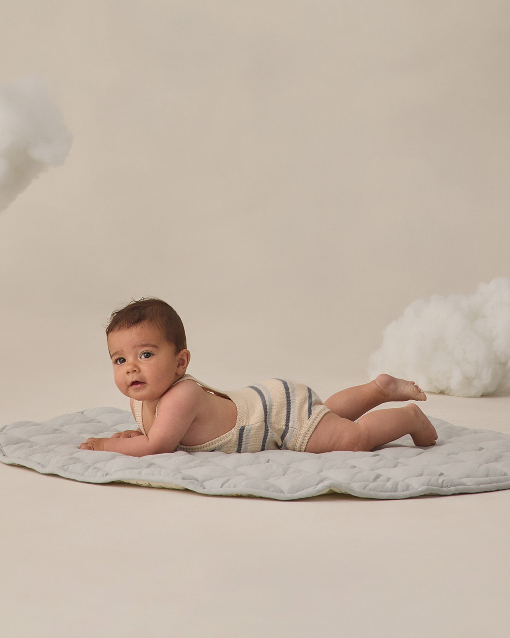 Tatum Romper Ocean Stripe - Rylee + Cru | Kids Clothes | Trendy Baby Clothes | Modern Infant Outfits |