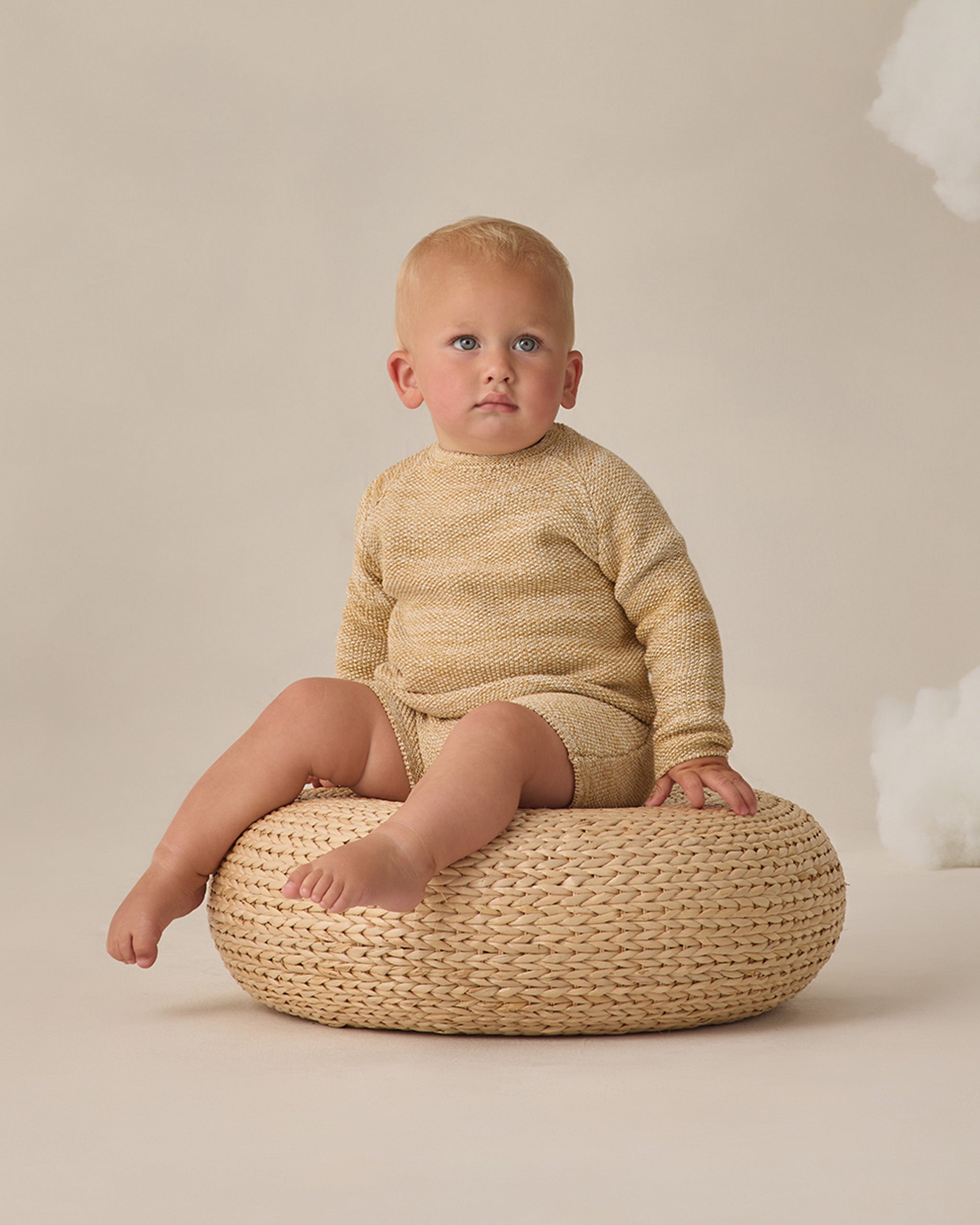 Summer Knit Set Heathered Honey - Rylee + Cru | Kids Clothes | Trendy Baby Clothes | Modern Infant Outfits |