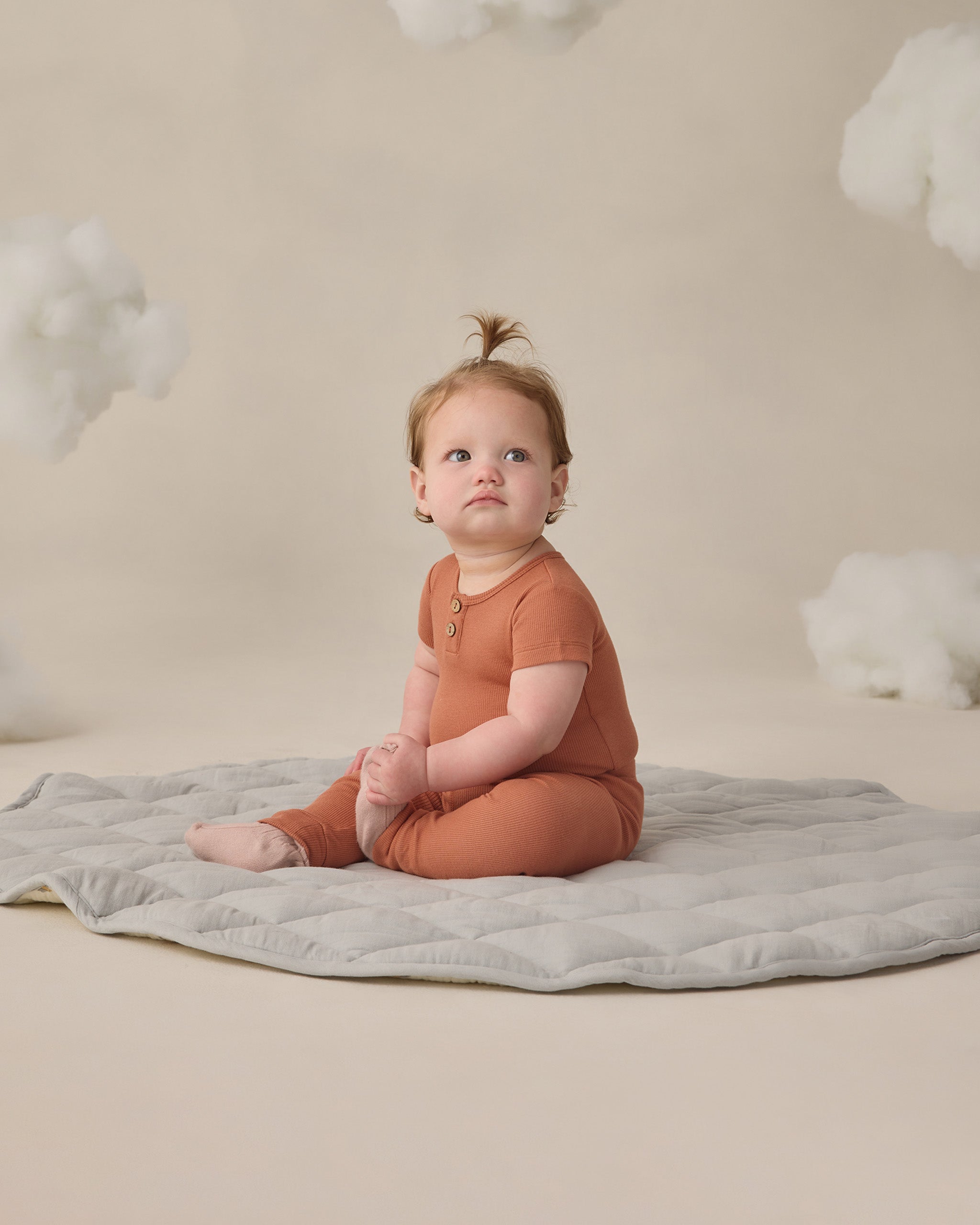 Ribbed Henley Bodysuit Poppy - Rylee + Cru | Kids Clothes | Trendy Baby Clothes | Modern Infant Outfits |