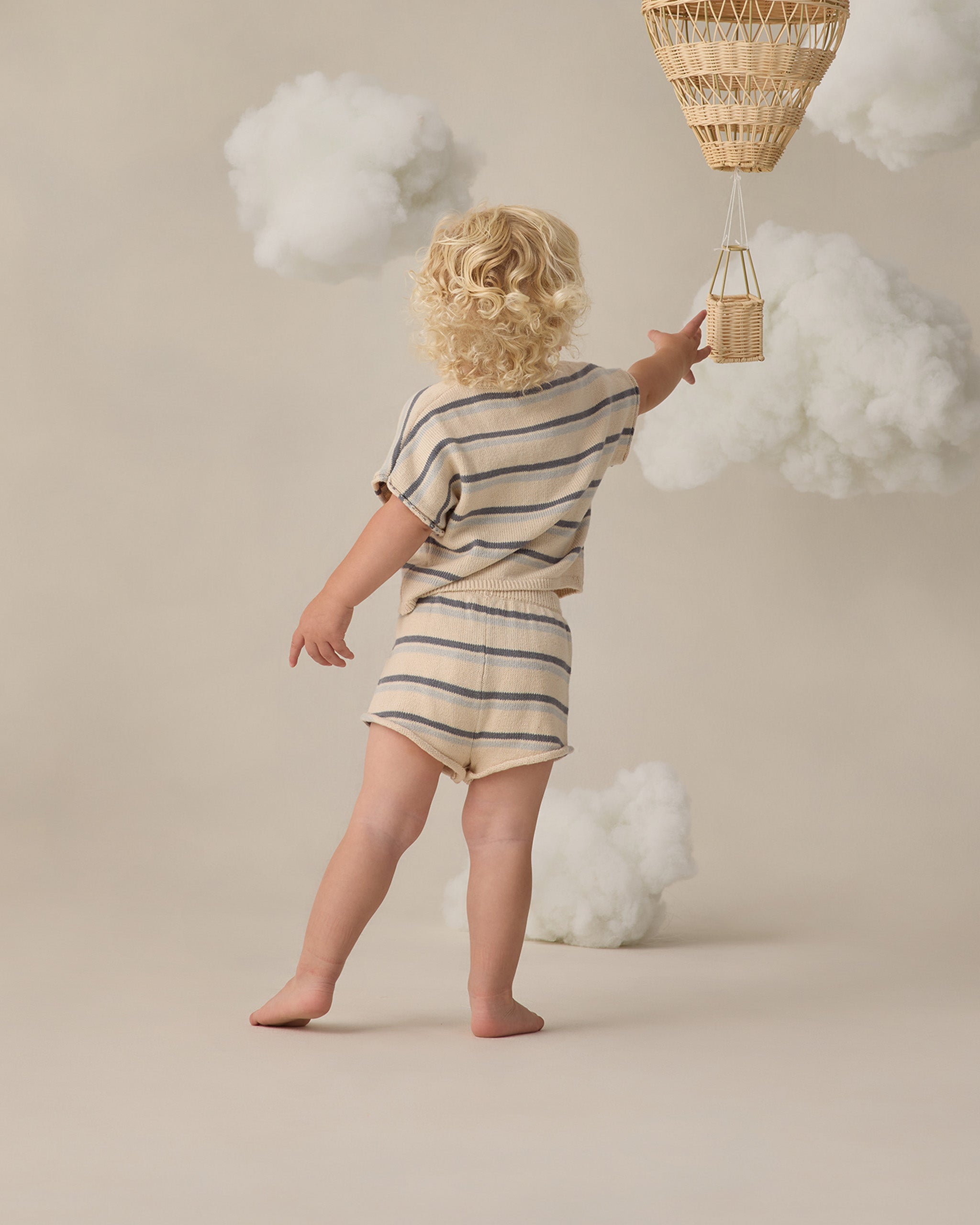 Relaxed Summer Knit Set Ocean Stripe - Rylee + Cru | Kids Clothes | Trendy Baby Clothes | Modern Infant Outfits |