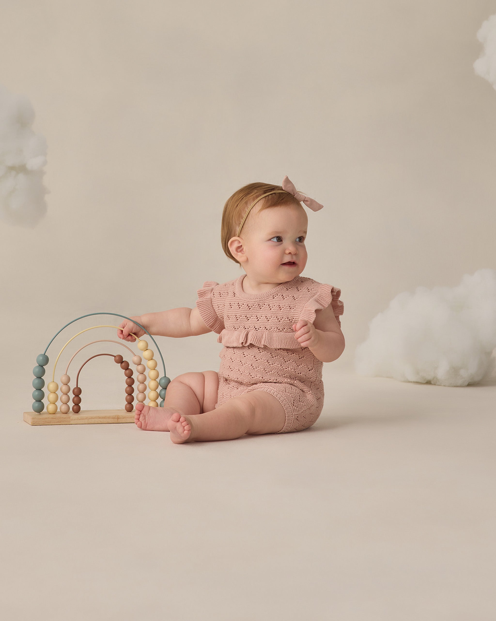 Pointelle Ruffle Romper Blush - Rylee + Cru | Kids Clothes | Trendy Baby Clothes | Modern Infant Outfits |