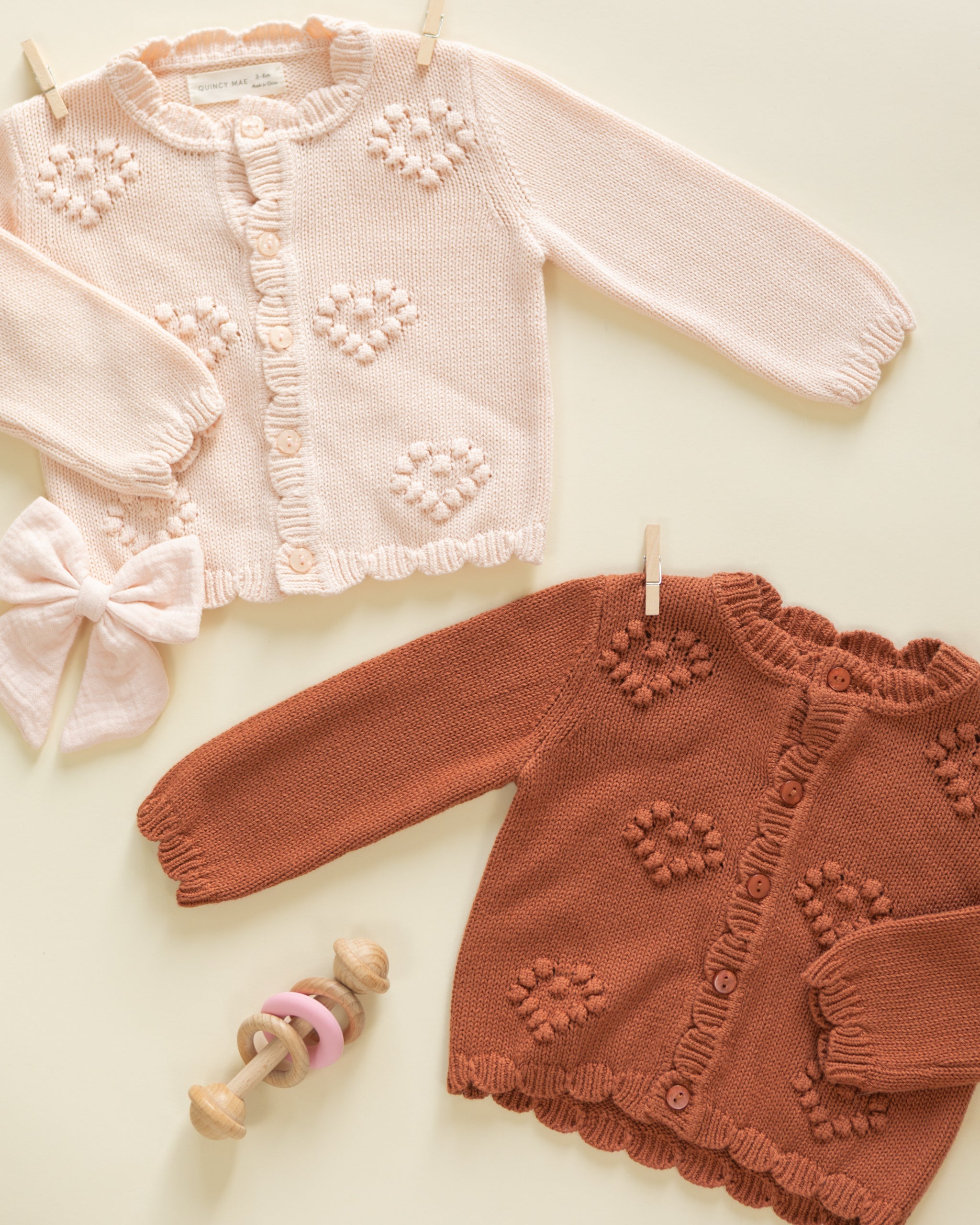 Knit Cardigan Red