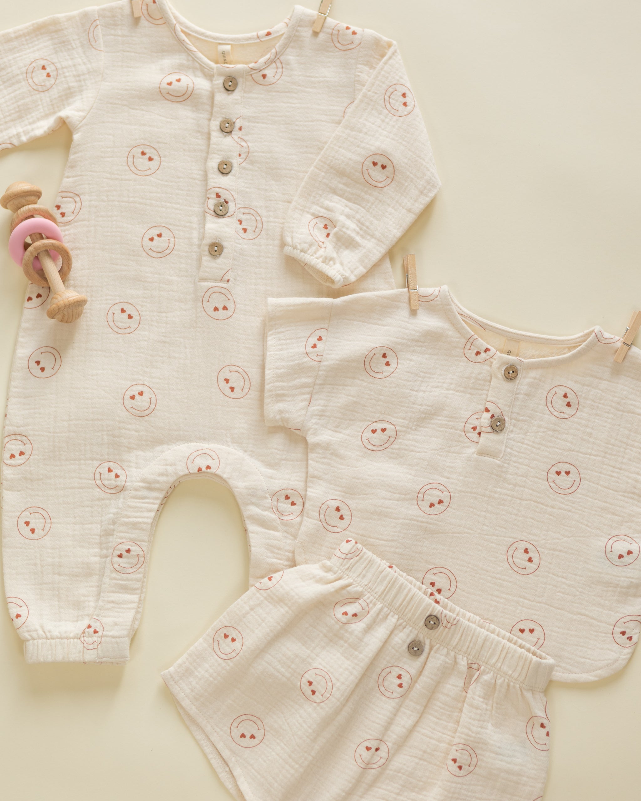 Woven Boxy Top + Short Set Heart Eyes