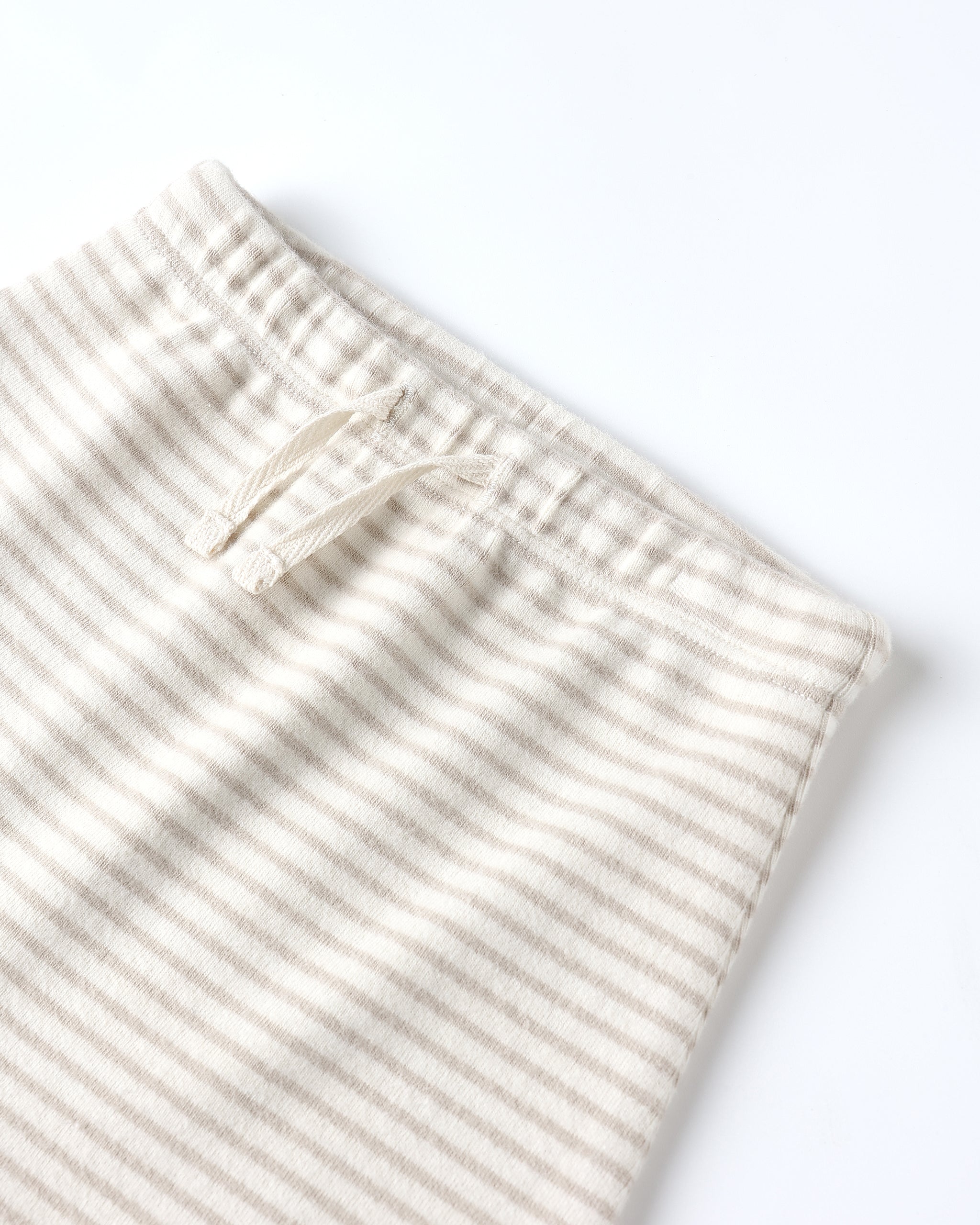 Drawstring Pant || Oat Micro Stripe